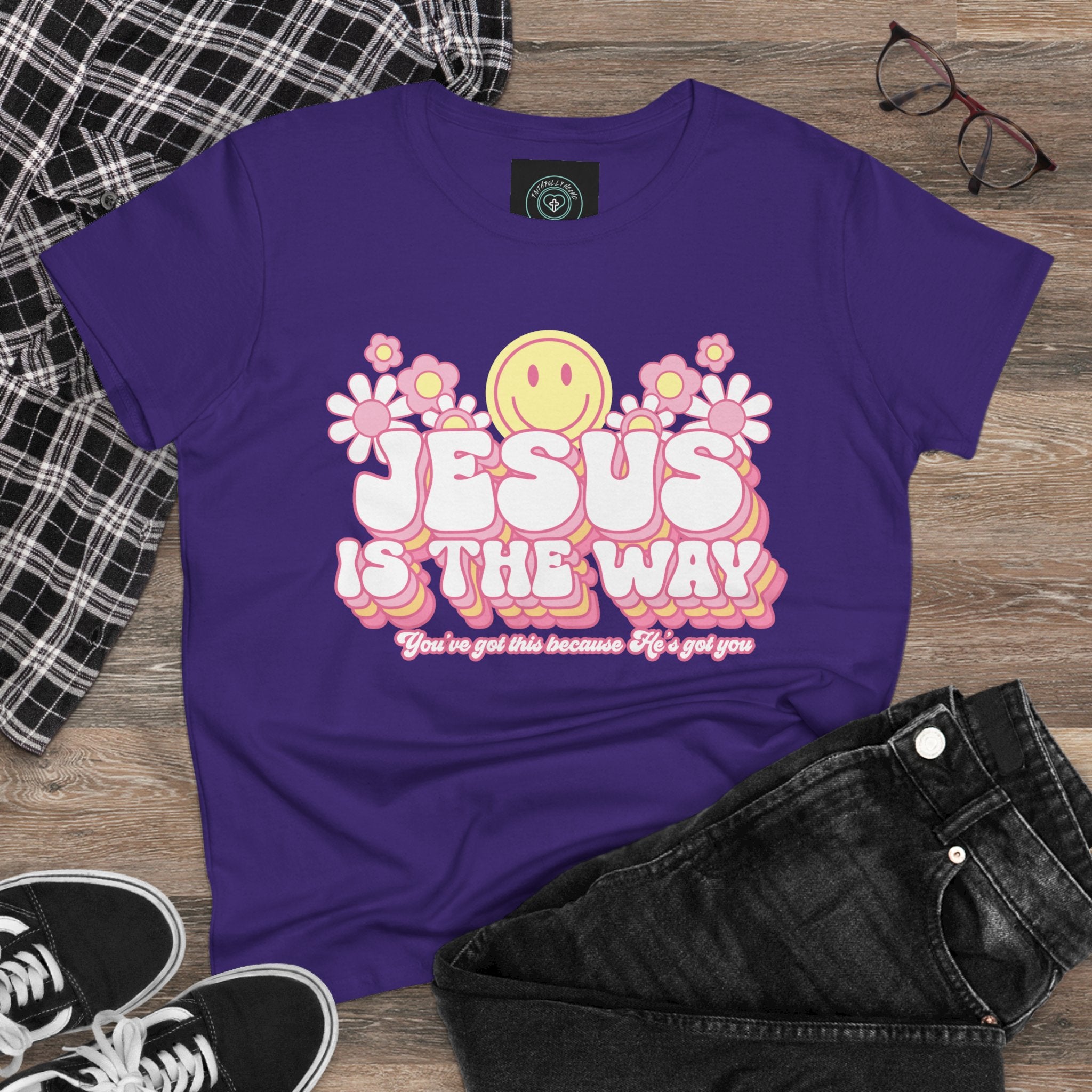 Inspirational Women's Tee, Casual Faith Shirt, Everyday Affirmation Top, Jesus is the Way Graphic Tee, Gift for Her