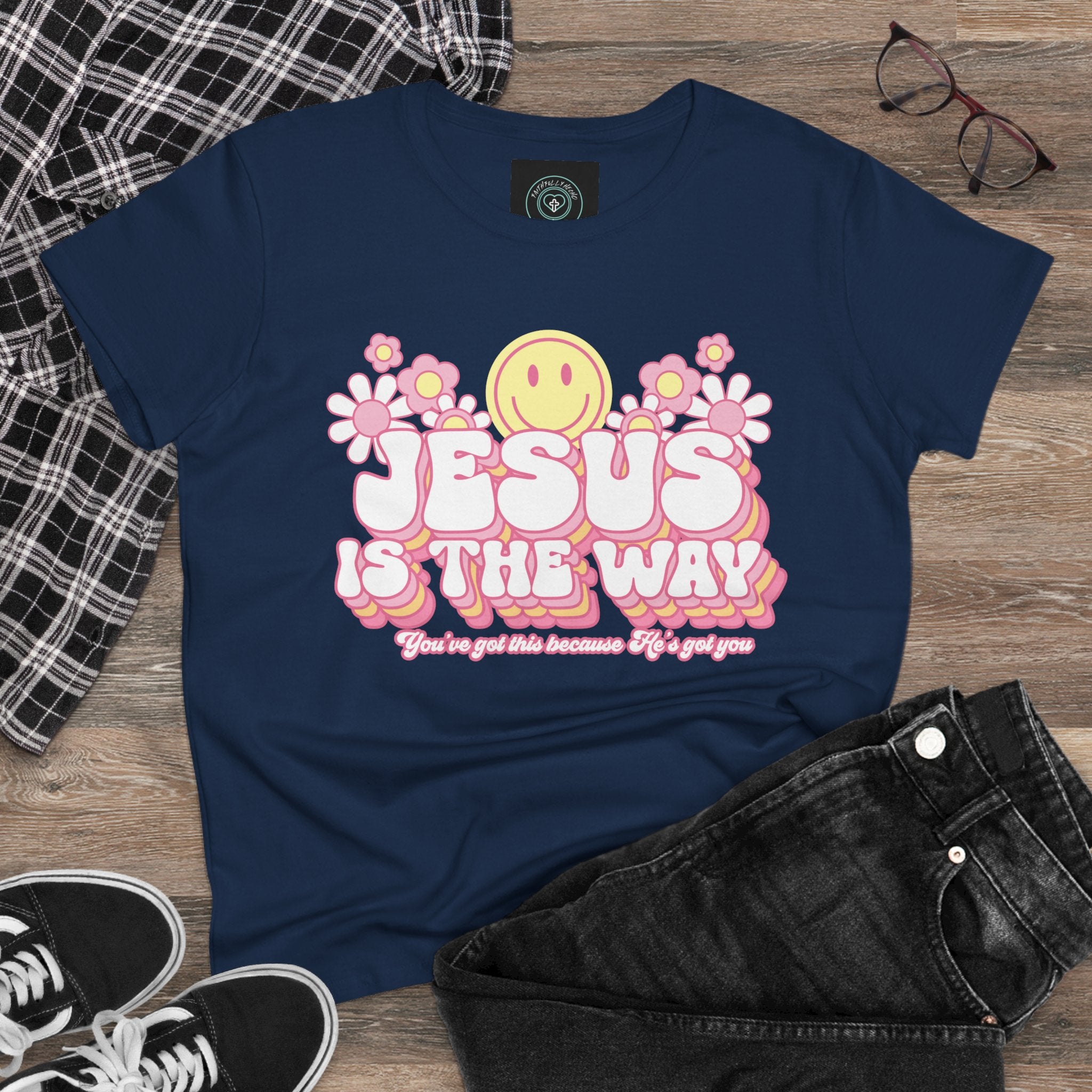 Inspirational Women's Tee, Casual Faith Shirt, Everyday Affirmation Top, Jesus is the Way Graphic Tee, Gift for Her