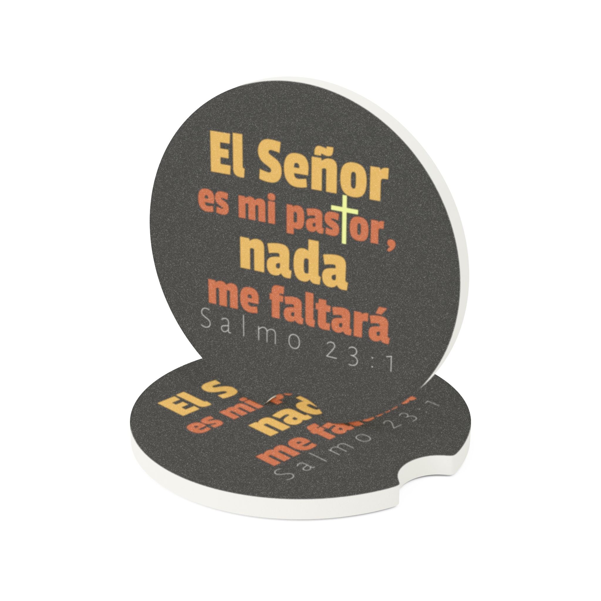 Inspirational Car Coaster, El Señor es mi Pastor, Nada me Falta, Faith-Based Gift, Religious Car Accessory, Christian Decor