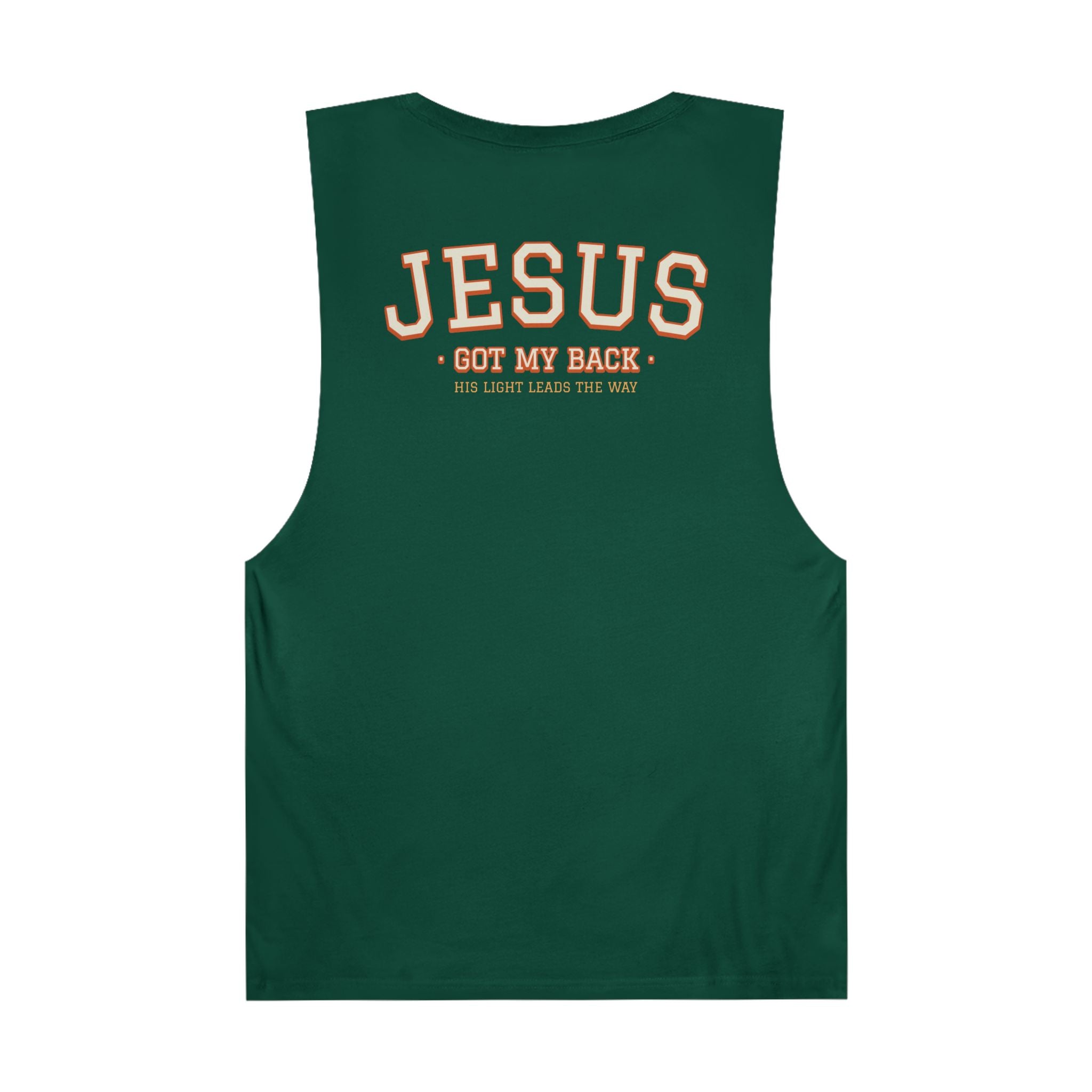 Jesus Got my Back Unisex Workout Tank Top with Motivational Christian Faith Quote, Fitness Top, Gym Wear, Attire, Casual Summer Wear