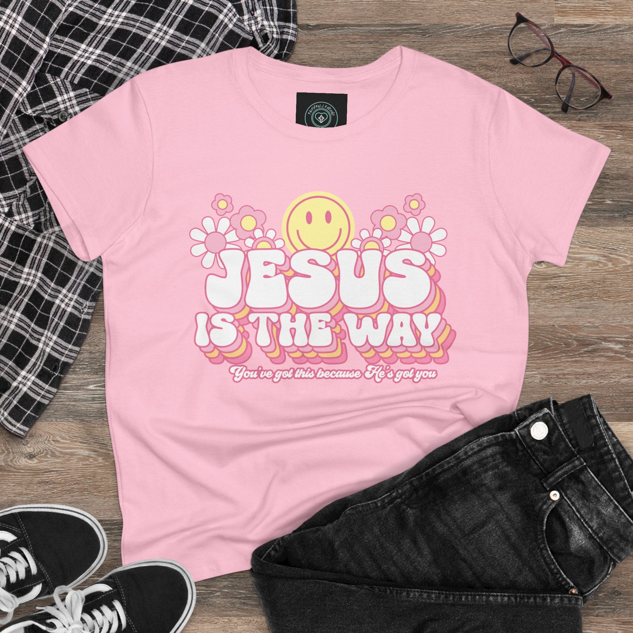 Inspirational Women's Tee, Casual Faith Shirt, Everyday Affirmation Top, Jesus is the Way Graphic Tee, Gift for Her