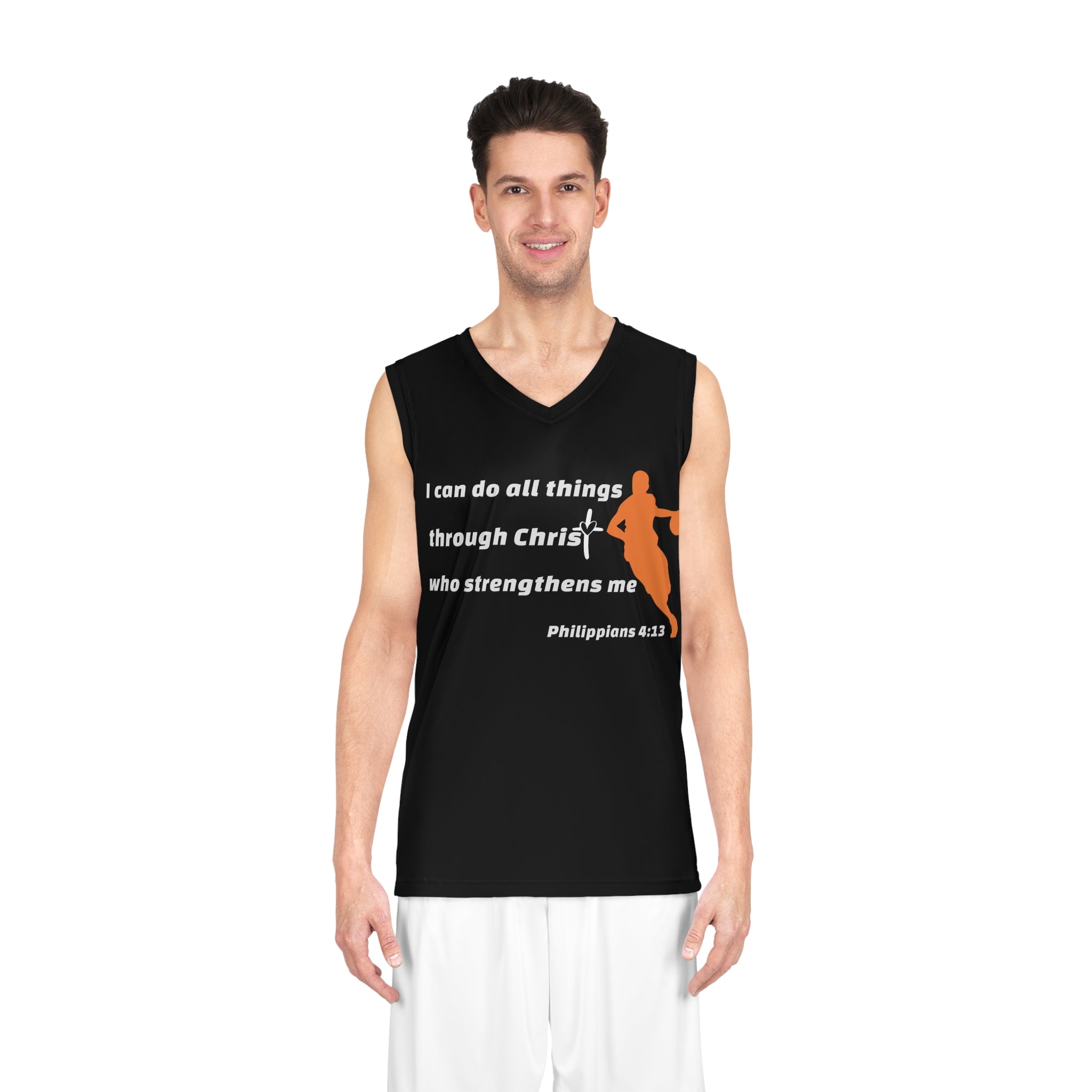 Inspirational Basketball Front design, Motivational Sportswear, Christian Athletes Apparel, Unique Hoops Gear, Gift for Sports Lover- front design