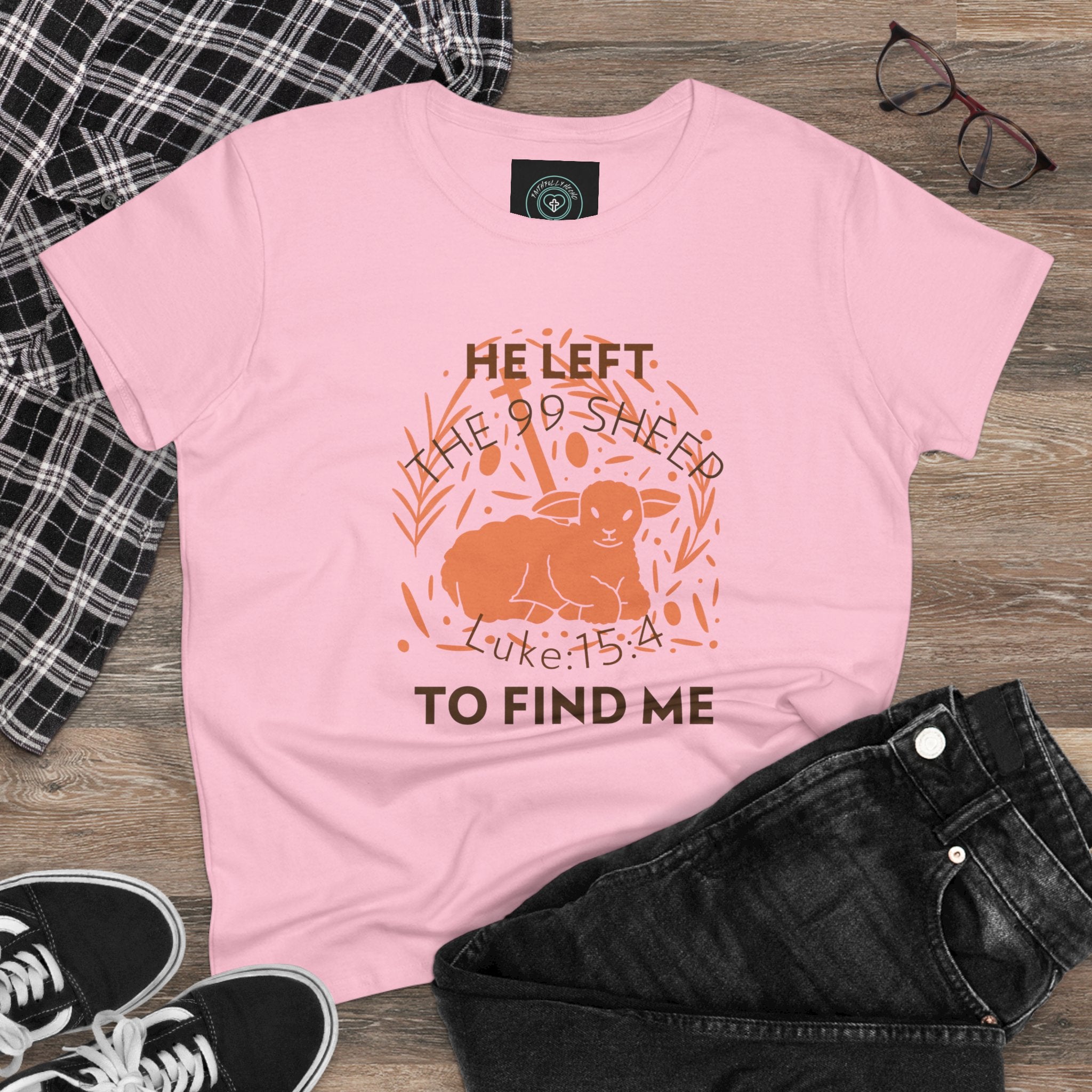 Lost sheep, the 99 sheep Jesus Women's Tee, Casual Faith Shirt, Everyday Affirmation Top, Godly Girl graphic Tee, Gift for Her