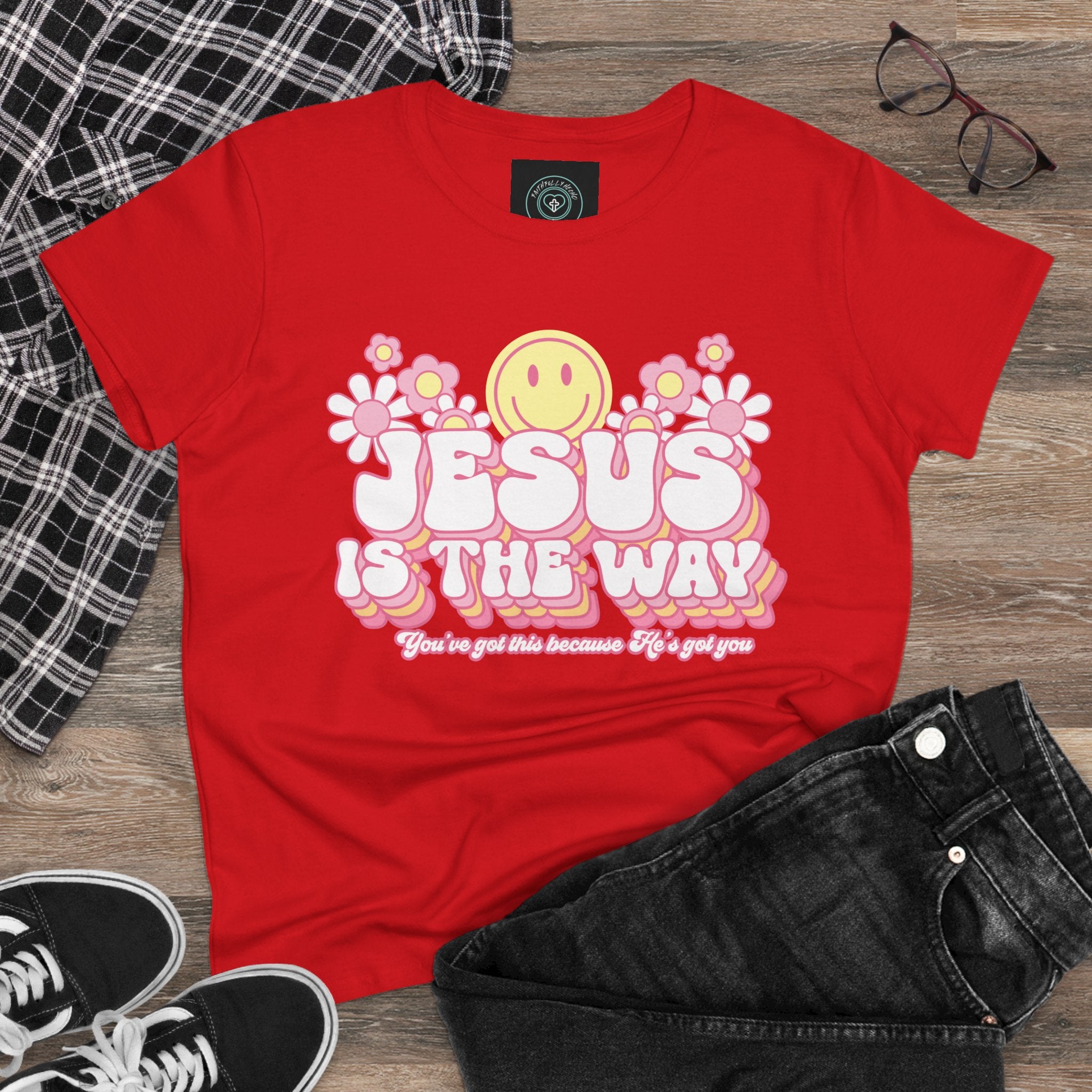 Inspirational Women's Tee, Casual Faith Shirt, Everyday Affirmation Top, Jesus is the Way Graphic Tee, Gift for Her