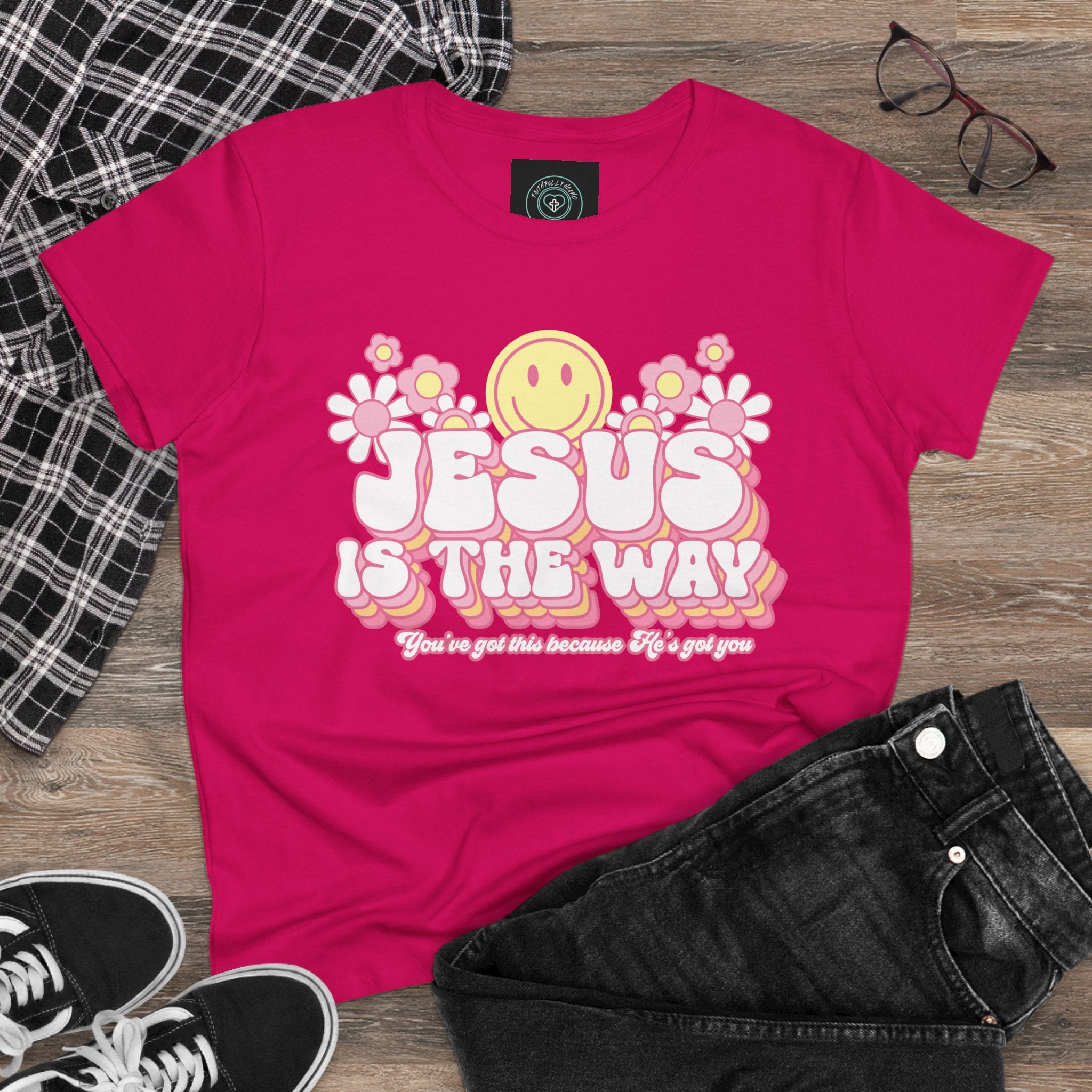Inspirational Women's Tee, Casual Faith Shirt, Everyday Affirmation Top, Jesus is the Way Graphic Tee, Gift for Her