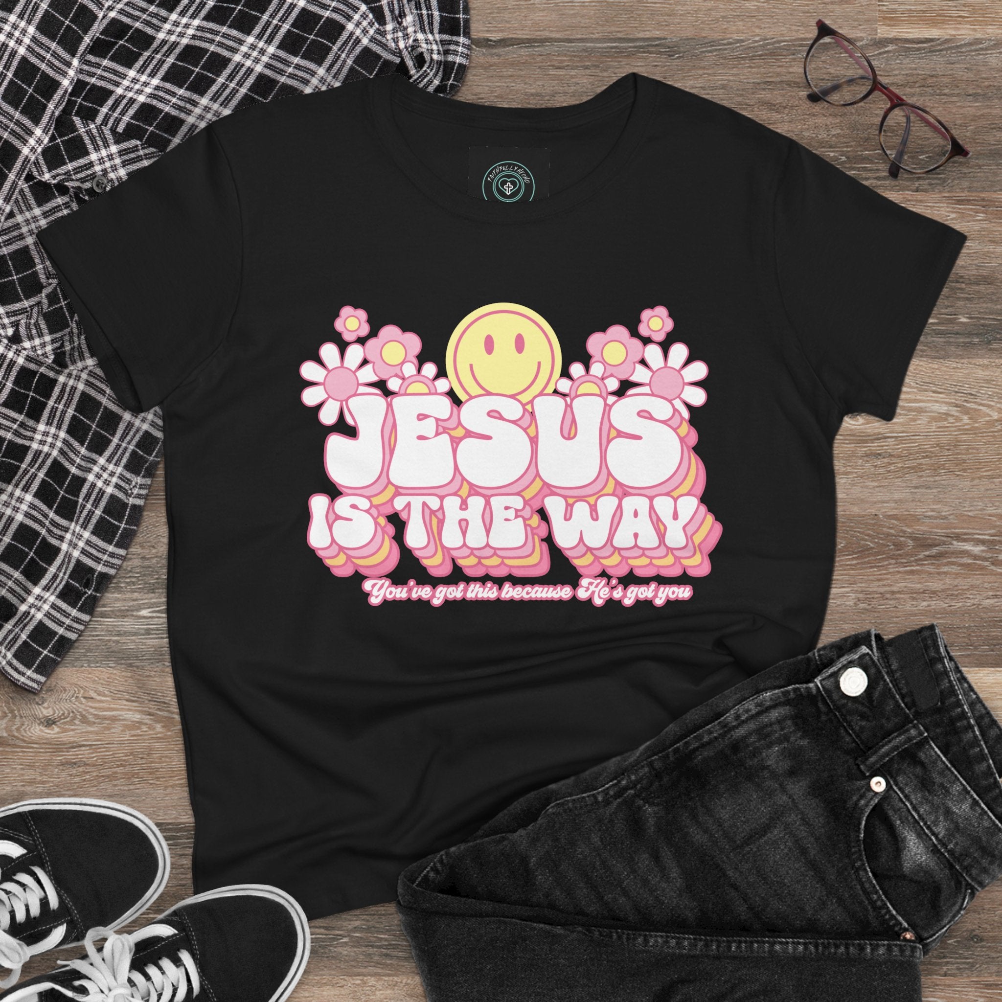 Inspirational Women's Tee, Casual Faith Shirt, Everyday Affirmation Top, Jesus is the Way Graphic Tee, Gift for Her