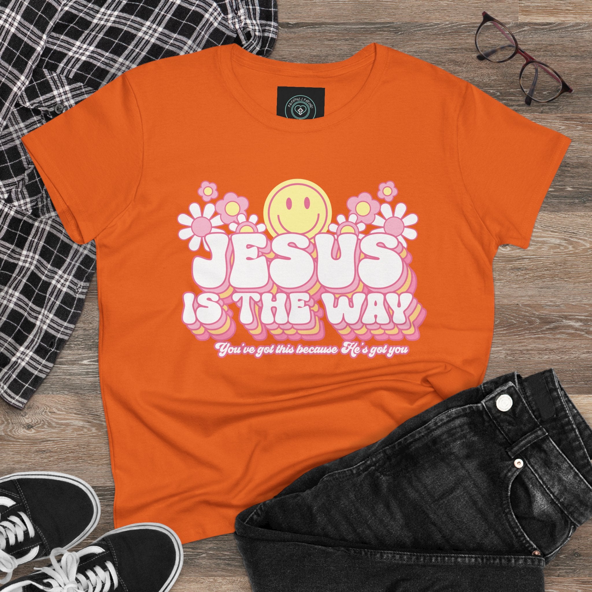 Inspirational Women's Tee, Casual Faith Shirt, Everyday Affirmation Top, Jesus is the Way Graphic Tee, Gift for Her