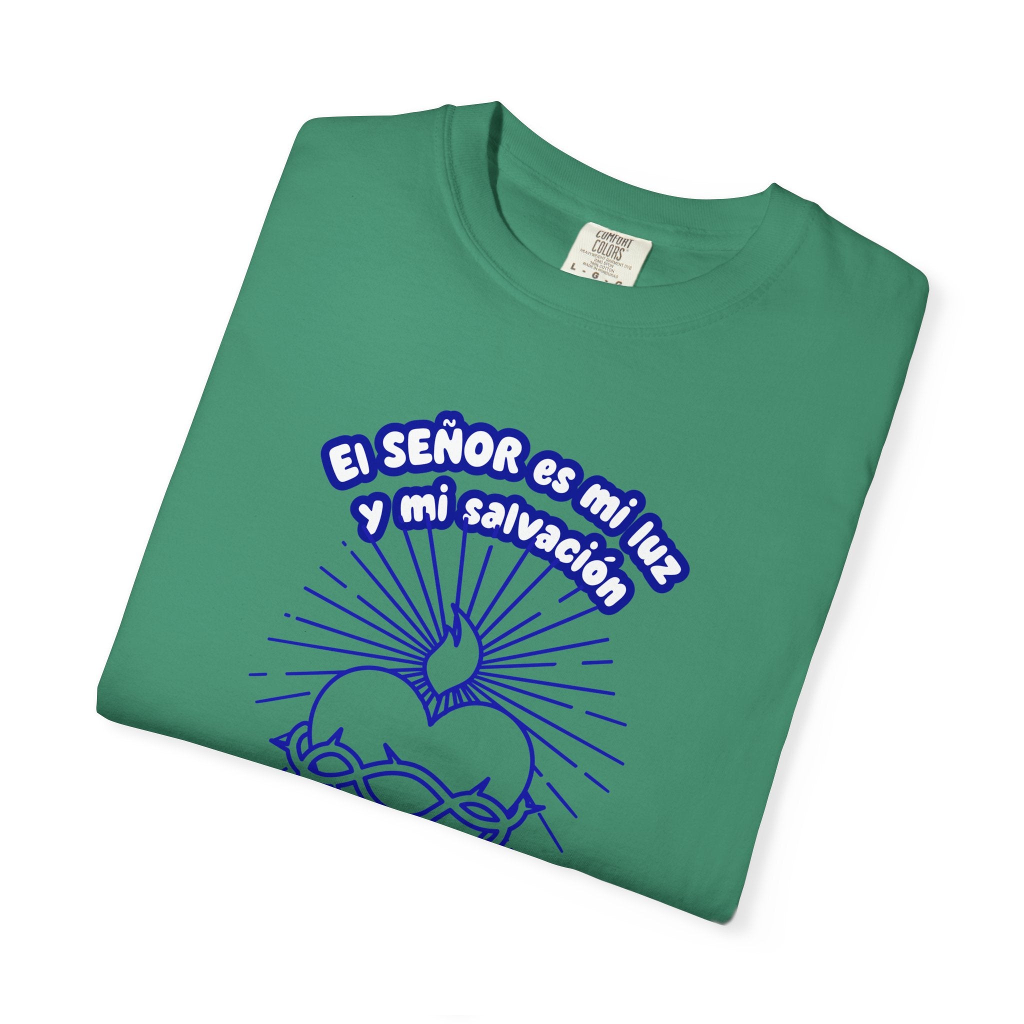 Christian Unisex Spanish Tee - Inspirado en el Salmo 27:1 " El seÑor es mi Luz y mi Salvacion. Great for gift, Birthday, Church.