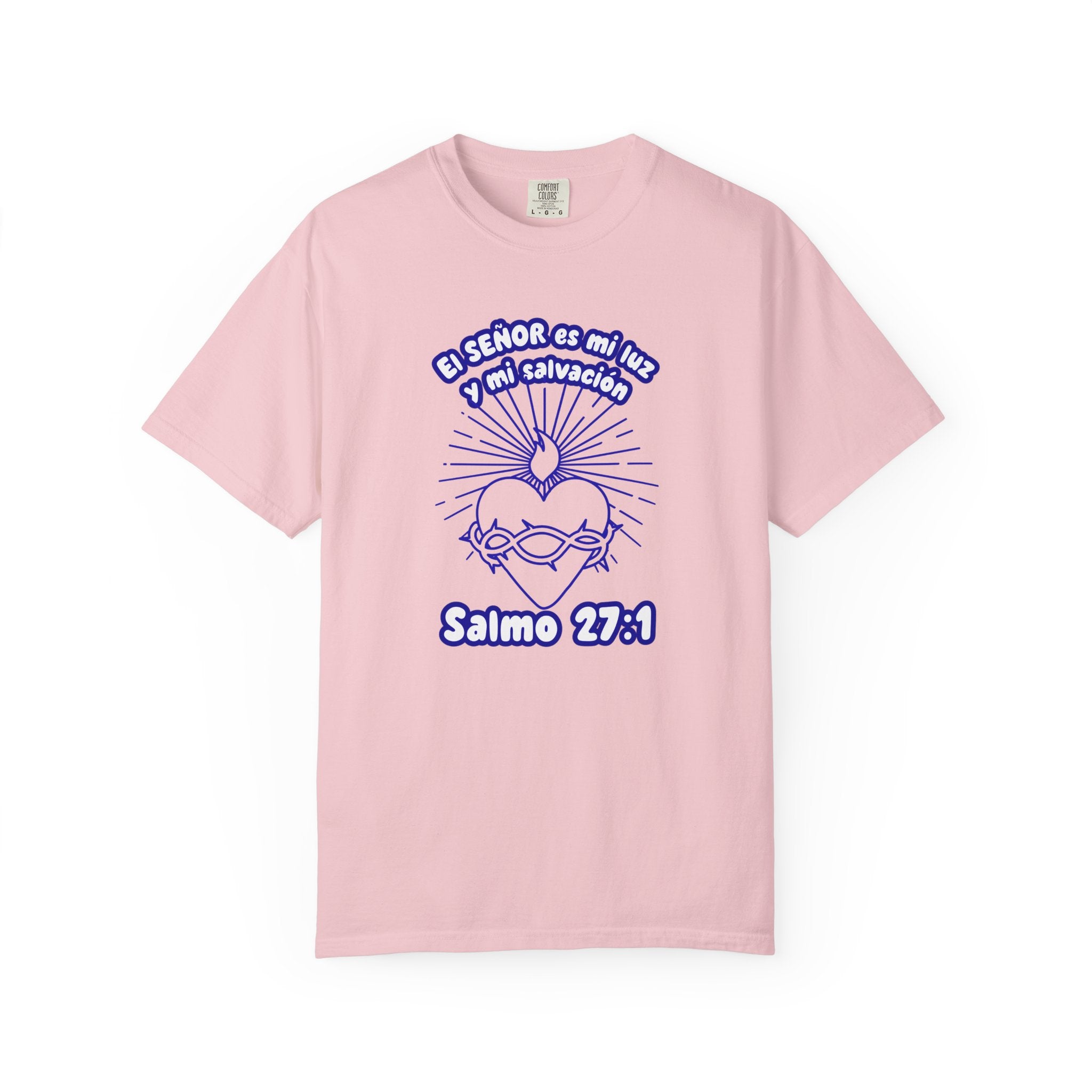 Christian Unisex Spanish Tee - Inspirado en el Salmo 27:1 " El seÑor es mi Luz y mi Salvacion. Great for gift, Birthday, Church.
