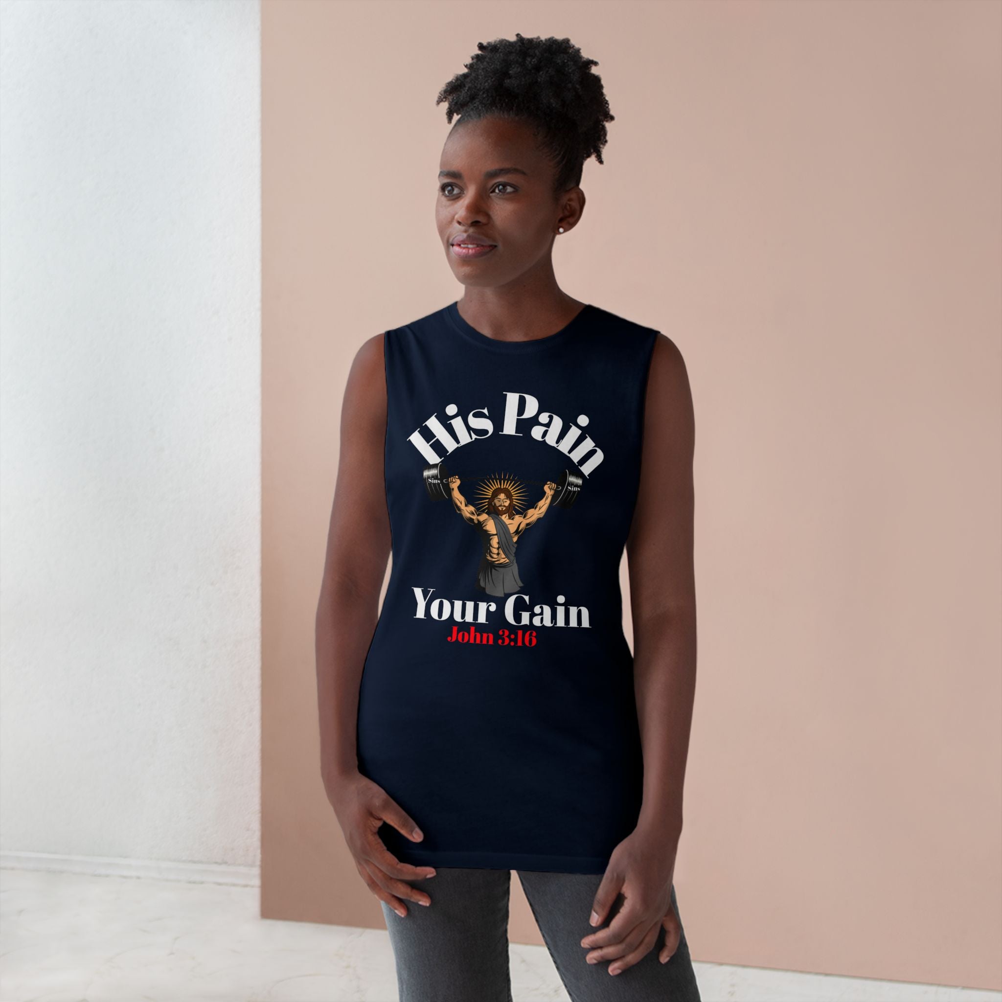 Unisex Workout Tank Top with Motivational Christian Faith Quote, Fitness Top, Gym Wear, Attire, Casual Summer Wear