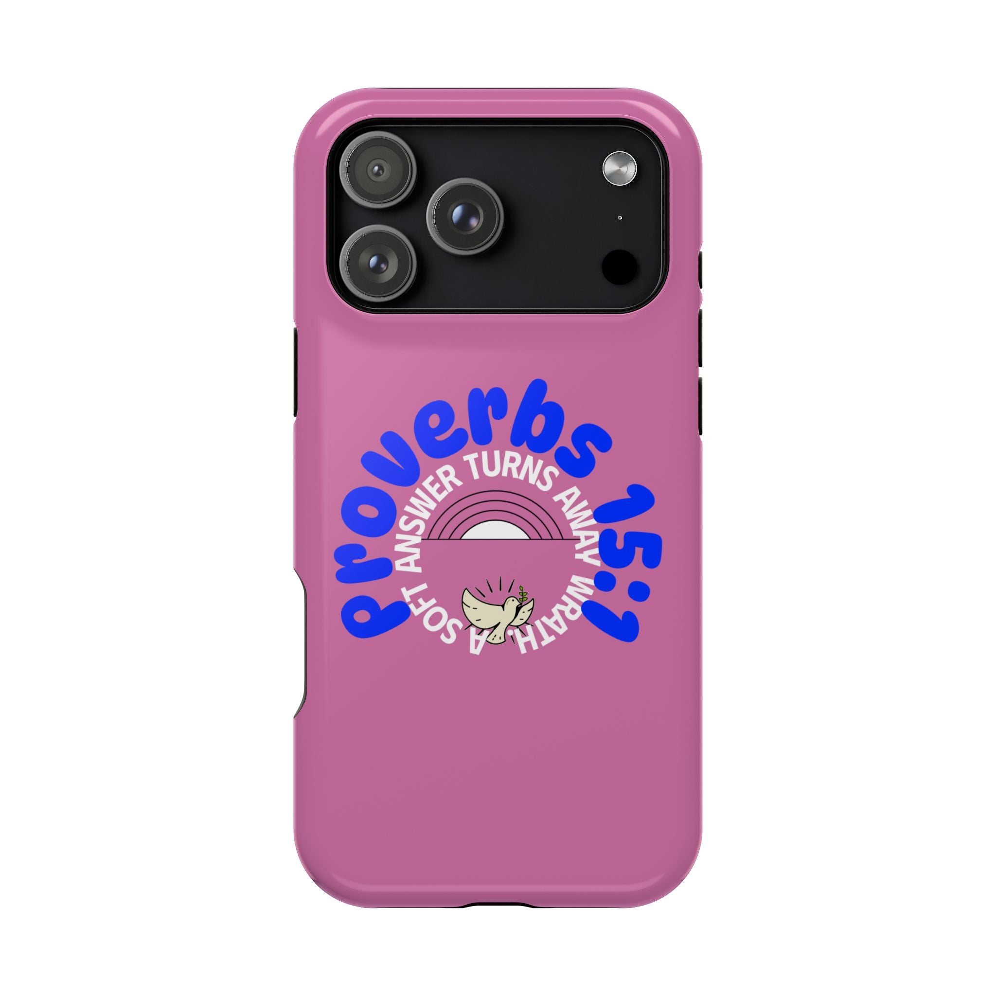 Christian iPhone Case – Proverbs 15:1 “A Soft Answer Turns Away Wrath” Bible Verse | Christian Gift for Women & Men | Protective Spiritual iPhone Case