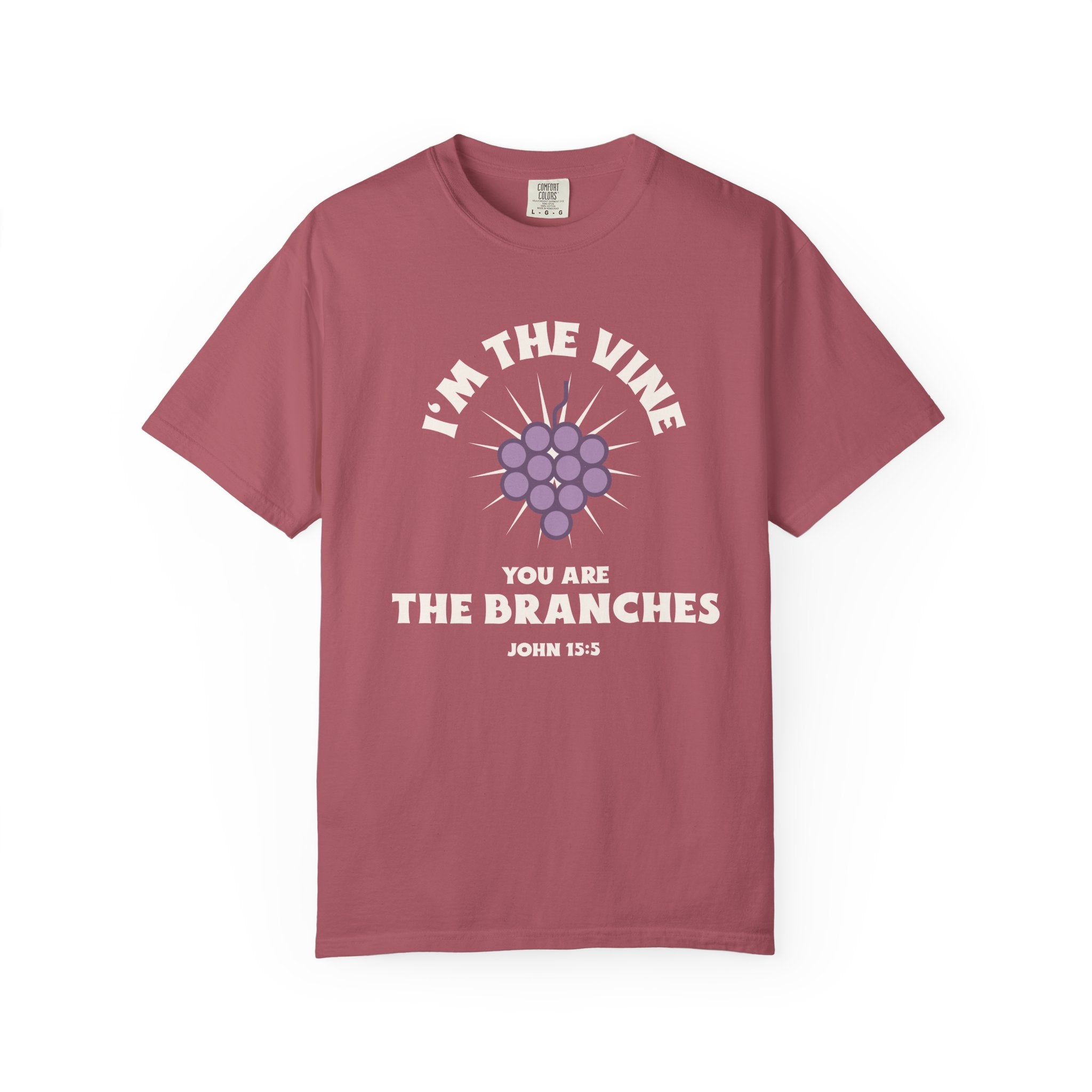 Christian T-shirt - Unisex Jersey Tee inspired by Bible Verse John 15:5