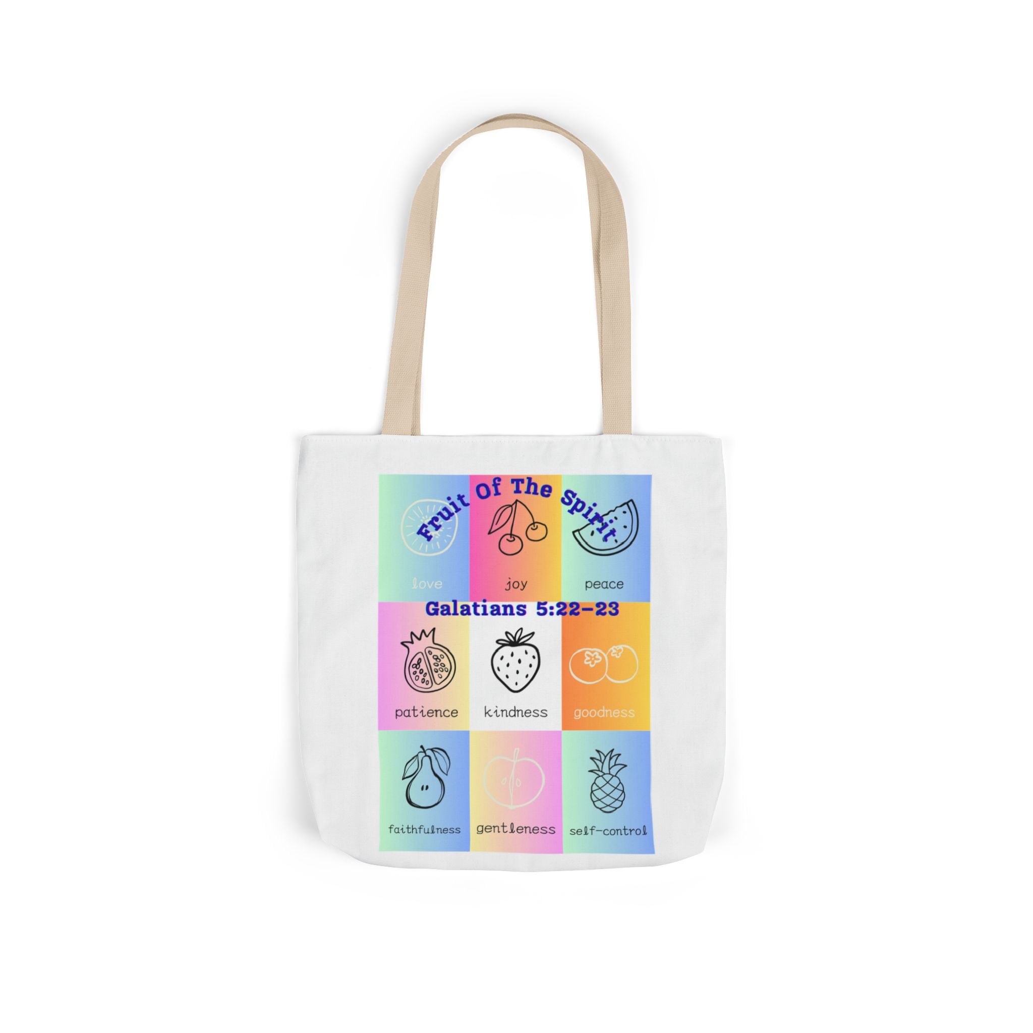 Colorful Inspirational Canvas Tote Bag with Stylish 5-Color Straps | Motivational Gift, Eco-Friendly, Grocery Bag, Teacher's Tote, Beach Bag
