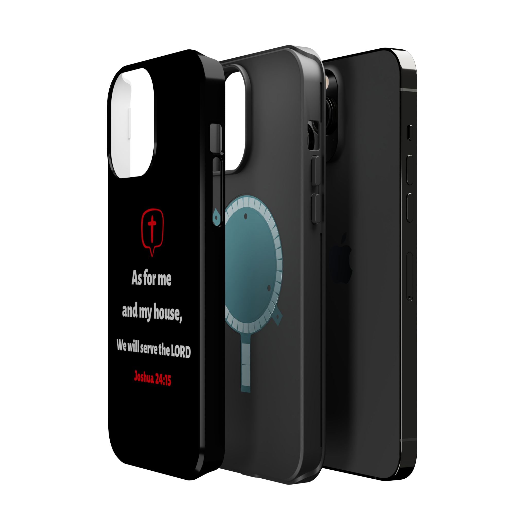 Inspirational Phone Case with bible verse Joshua 24:15 | Custom Magnetic Tough Case for iPhone series, Bible Verse Gifts, Faith-Based Accessories for Christians, Unique Phone Cover