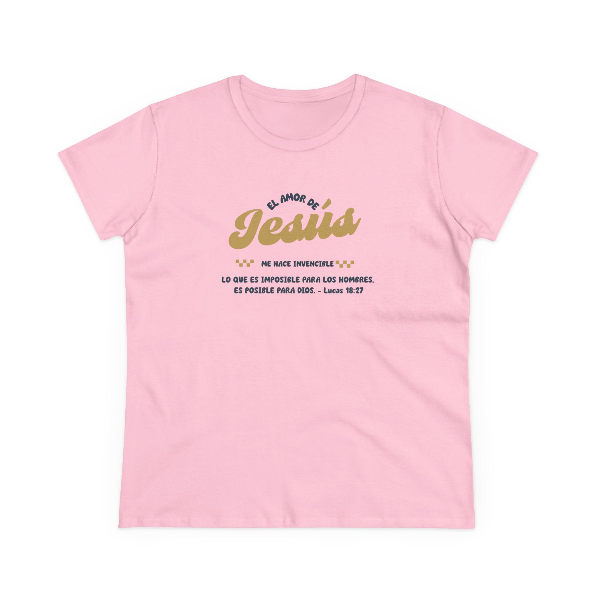 El Amor de Jesus Español Jesus Women's Tee, Casual Faith Shirt, Everyday Affirmation Top, Godly Girl Mujer de Dios graphic Tee, Gift for Her