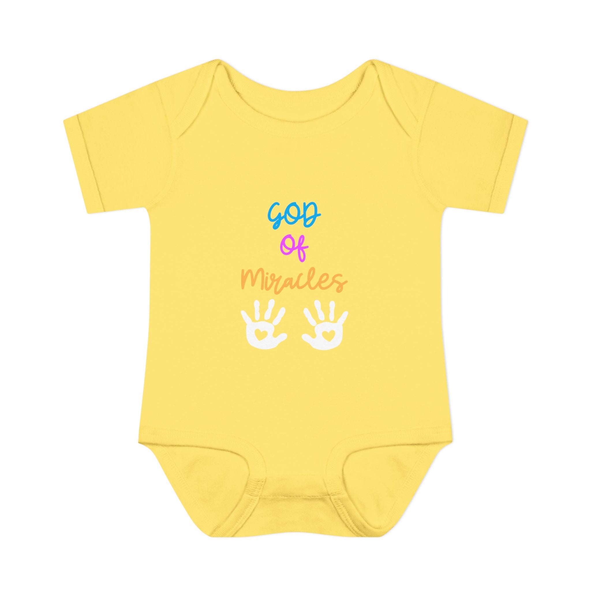 God of Miracles Infant Bodysuit, Cute Baby Outfit, Baby Shower Gift Girl or boy, Newborn Clothes, Christian Baby Apparel