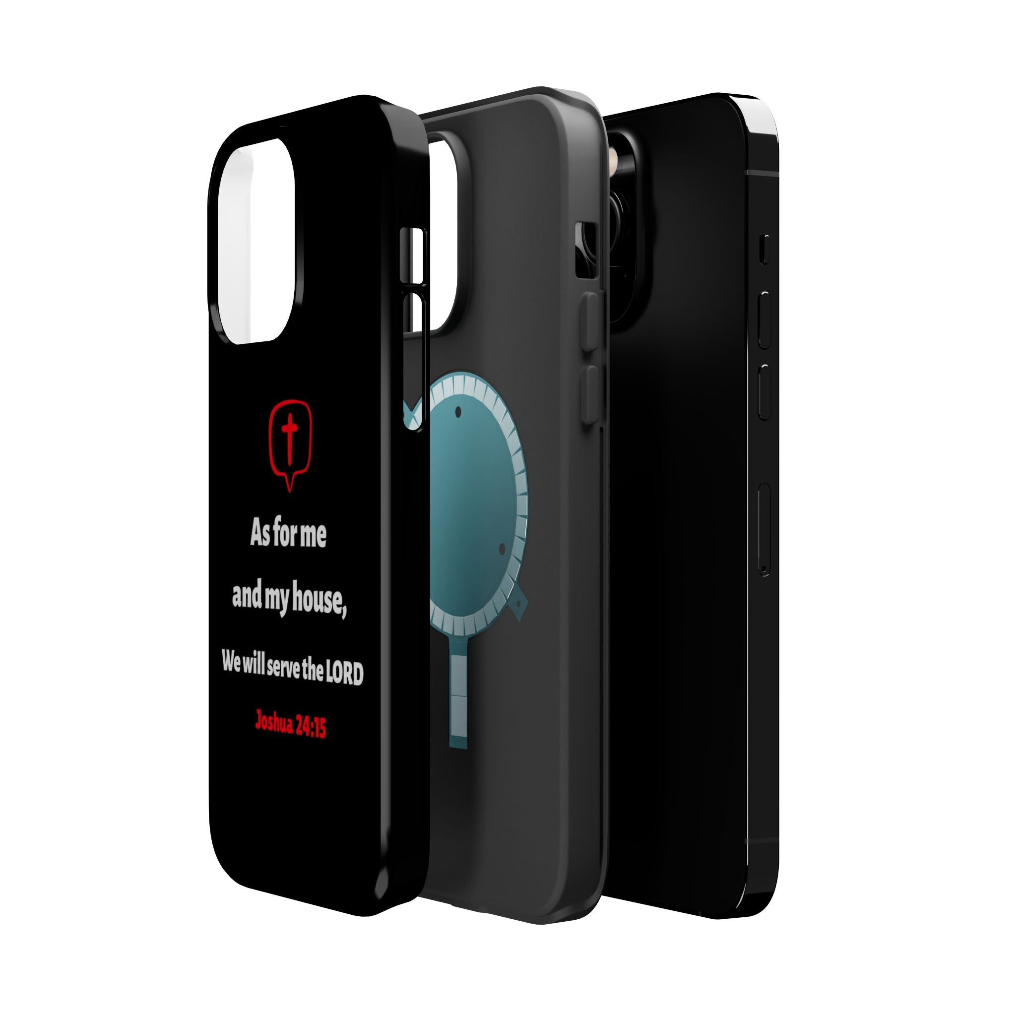Inspirational Phone Case with bible verse Joshua 24:15 | Custom Magnetic Tough Case for iPhone series, Bible Verse Gifts, Faith-Based Accessories for Christians, Unique Phone Cover