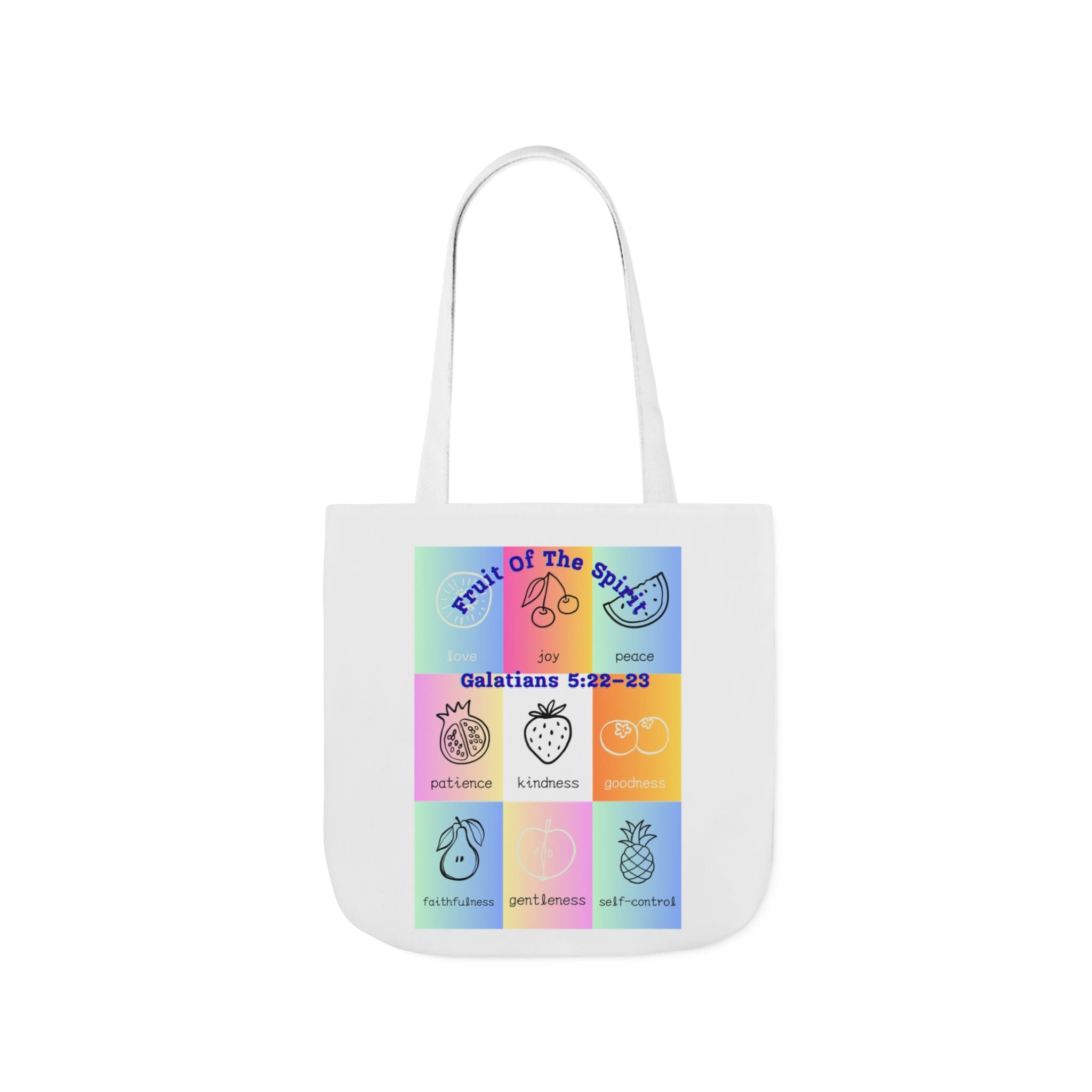 Colorful Inspirational Canvas Tote Bag with Stylish 5-Color Straps | Motivational Gift, Eco-Friendly, Grocery Bag, Teacher's Tote, Beach Bag