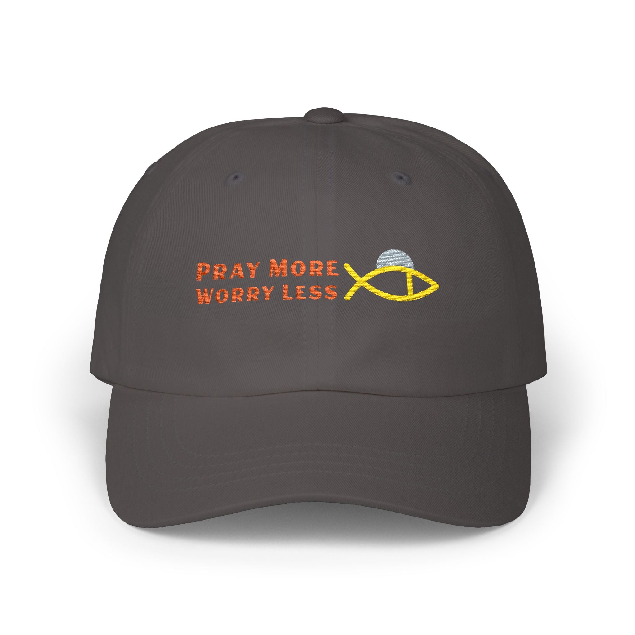 Pray More Worry Less Hat – Unisex Christian Cap – Faith-Based Everyday Headwear- Gift for Him, Father's Day Cap - Faithfully Hecho
