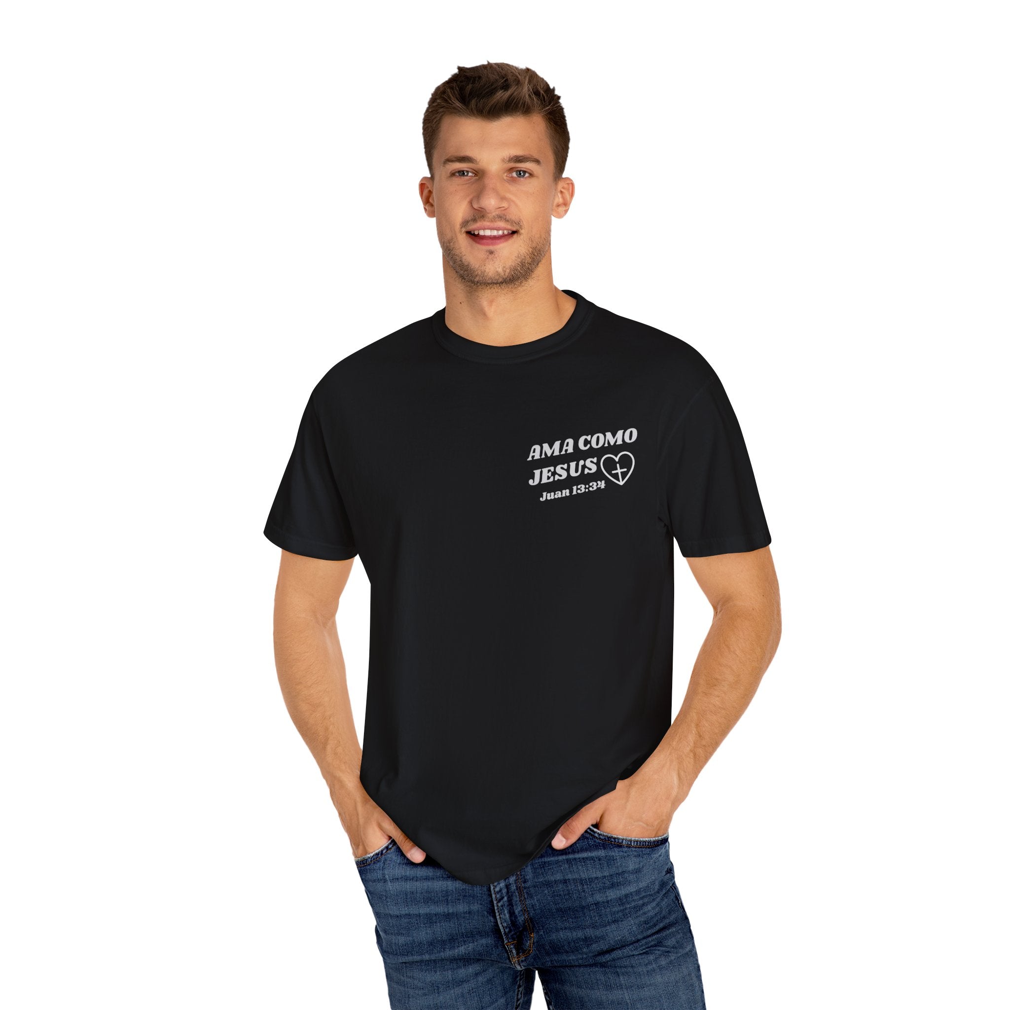Christian Unisex Tee - Ama como Jesus - Spanish T-Shirt - Bible Verse JUAN 13:34