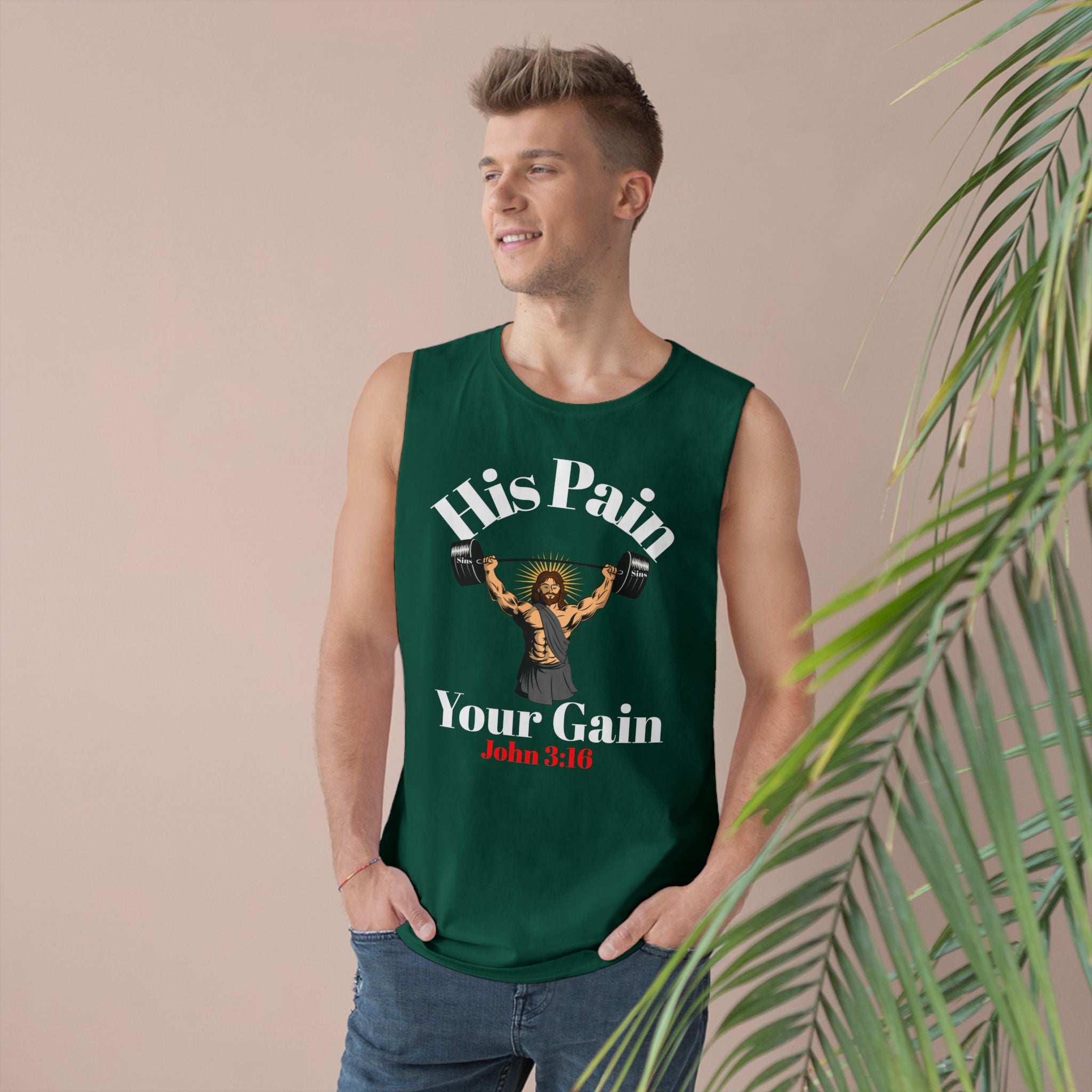 Unisex Workout Tank Top with Motivational Christian Faith Quote, Fitness Top, Gym Wear, Attire, Casual Summer Wear