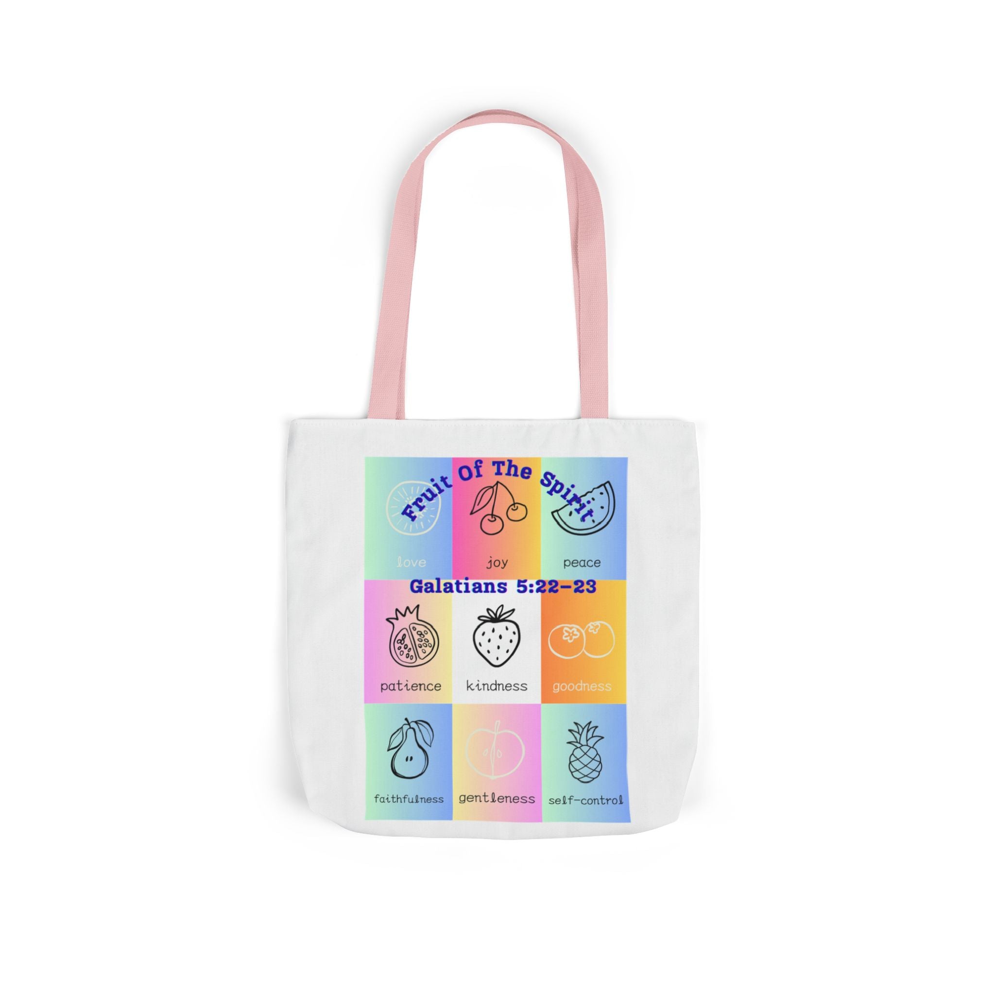 Colorful Inspirational Canvas Tote Bag with Stylish 5-Color Straps | Motivational Gift, Eco-Friendly, Grocery Bag, Teacher's Tote, Beach Bag