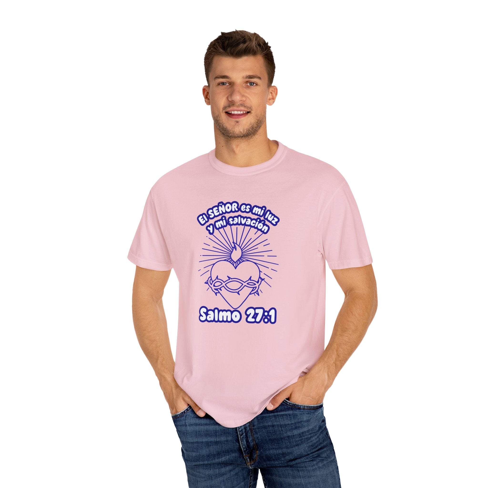 Christian Unisex Spanish Tee - Inspirado en el Salmo 27:1 " El seÑor es mi Luz y mi Salvacion. Great for gift, Birthday, Church.