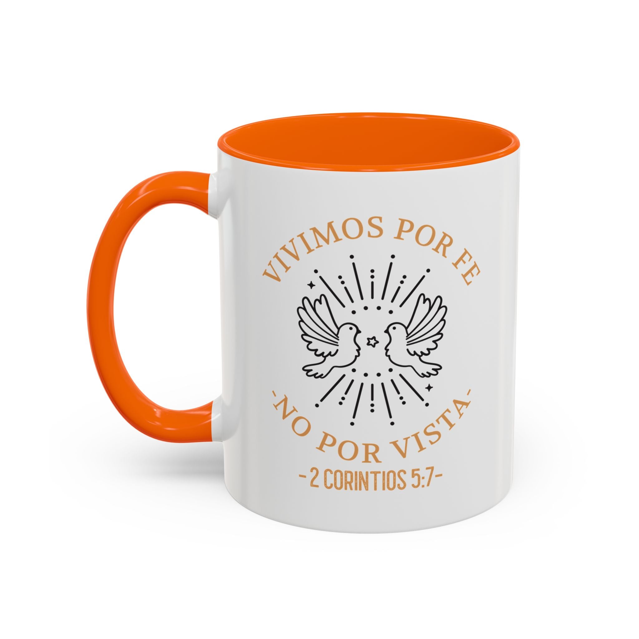 Coffee Mug Cristianos -  "Vivimos por Fe no por Vista" Taza de Cafe Fe Religiosa 11oz/15oz