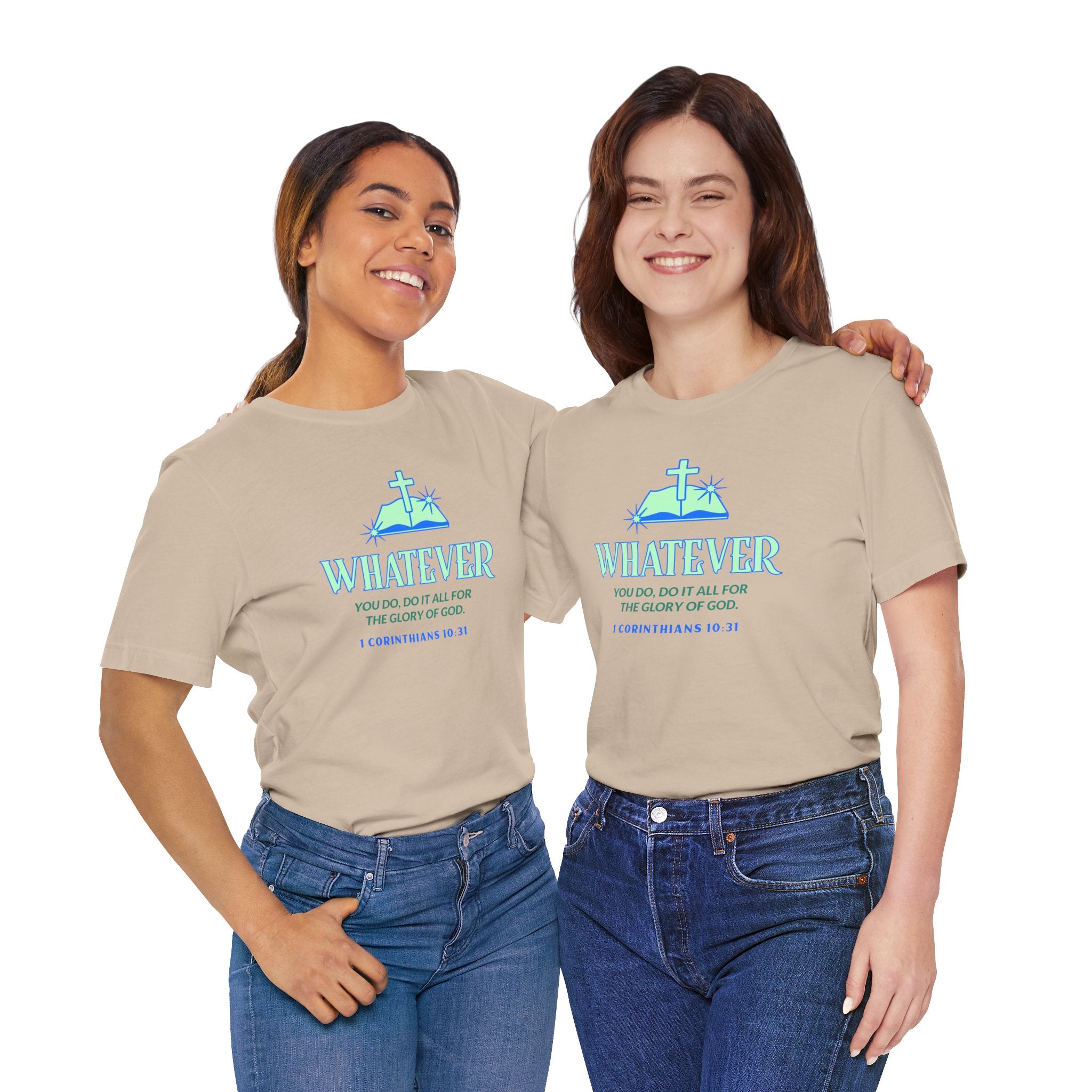 Do it for the Glory Of God. Unisex Tee unisex, Gospel Bible Verse Shirt, Family Spiritual Gift, Casual Wear, Perfect for Holidays, Family or couples, Christian Attire
