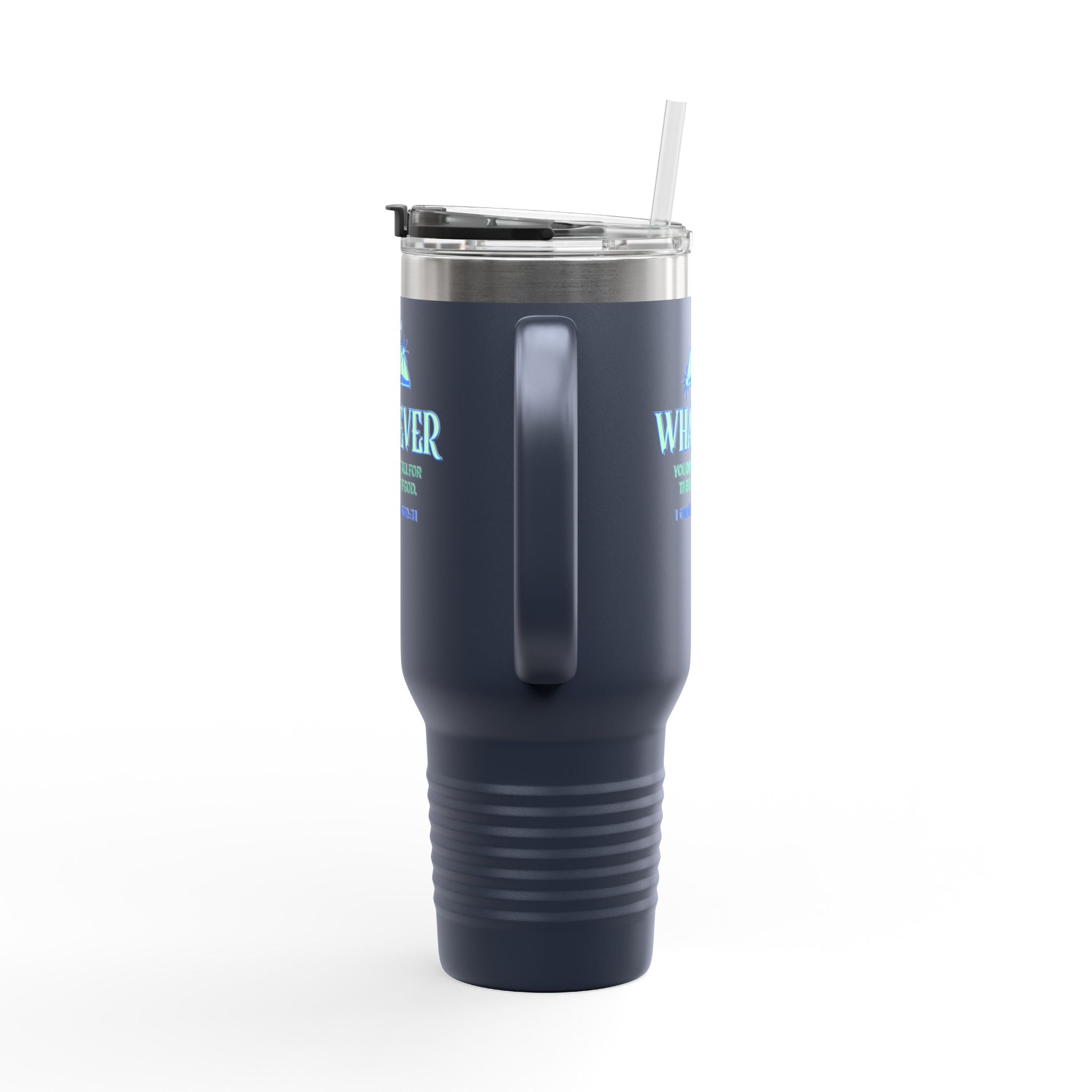 Personalized Insulated Travel Mug. Whatever you do, do it for the Glory of God. Quote Praising God. Perfect Gift for Travelers & Those on the Go.
