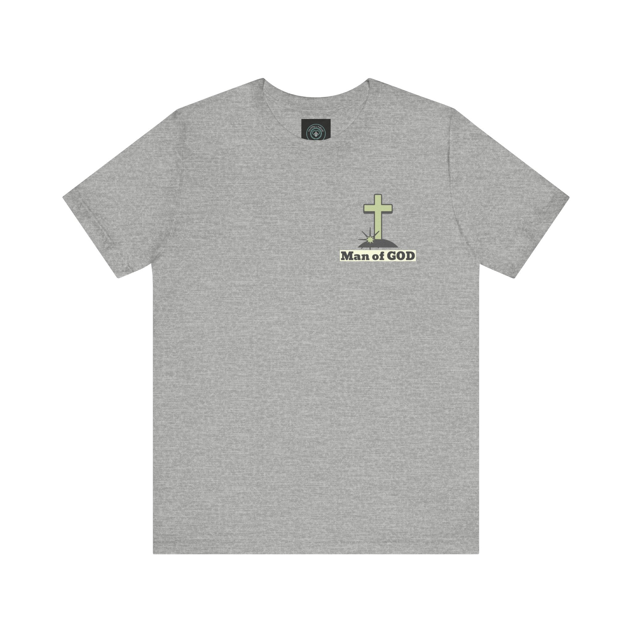 Men's Tshirt Colorful Fonts  - 1 Corinthians 16:13 Bible Verse Design. Man of God, Stand firm in the Faith