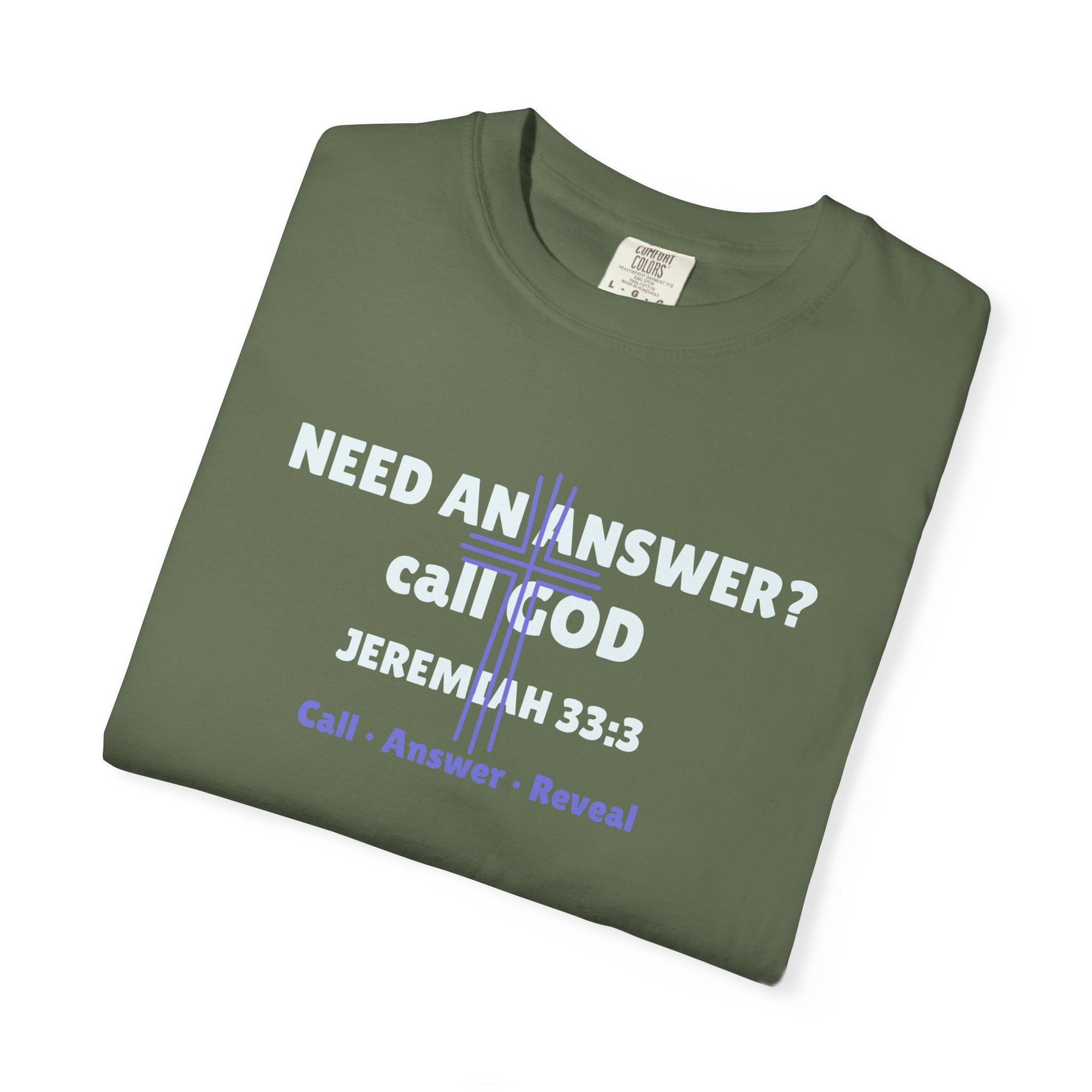 Bible Verse Unisex T-shirt - Jeremiah 33:3- Call, Answer, Reveals - Unisex