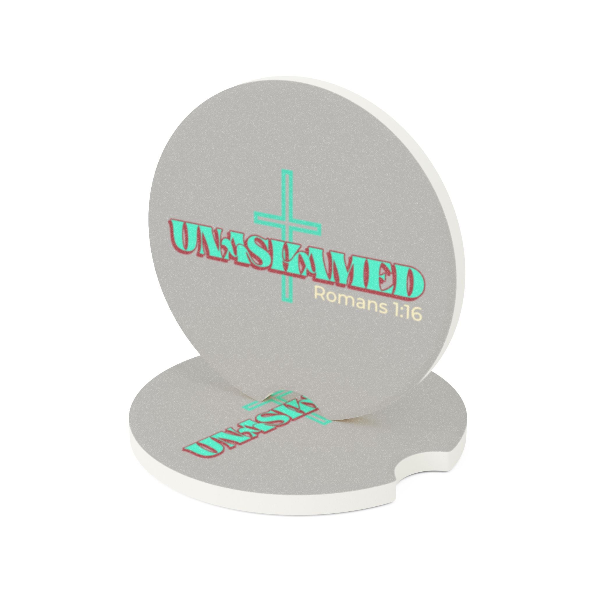 Copy of  Inspirational Car Coaster, Unashamed of the Gospel - Grey