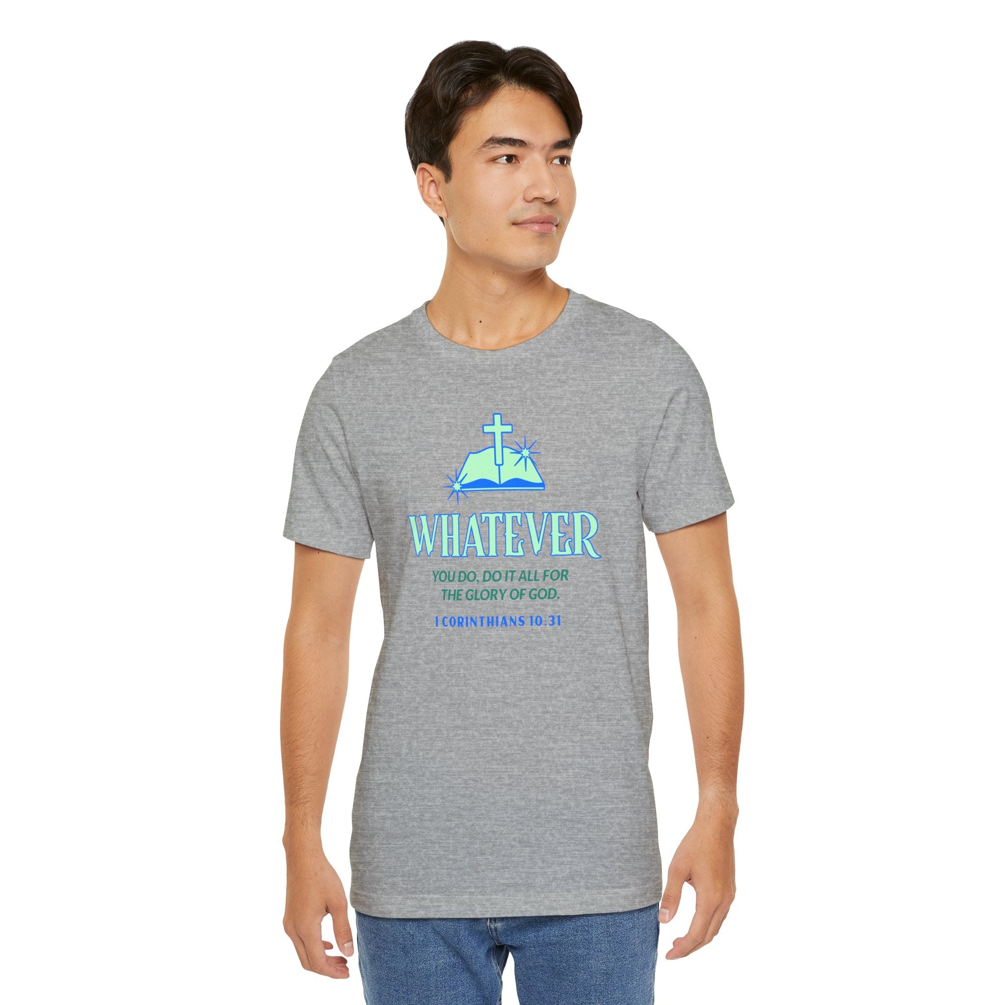 Do it for the Glory Of God. Unisex Tee unisex, Gospel Bible Verse Shirt, Family Spiritual Gift, Casual Wear, Perfect for Holidays, Family or couples, Christian Attire