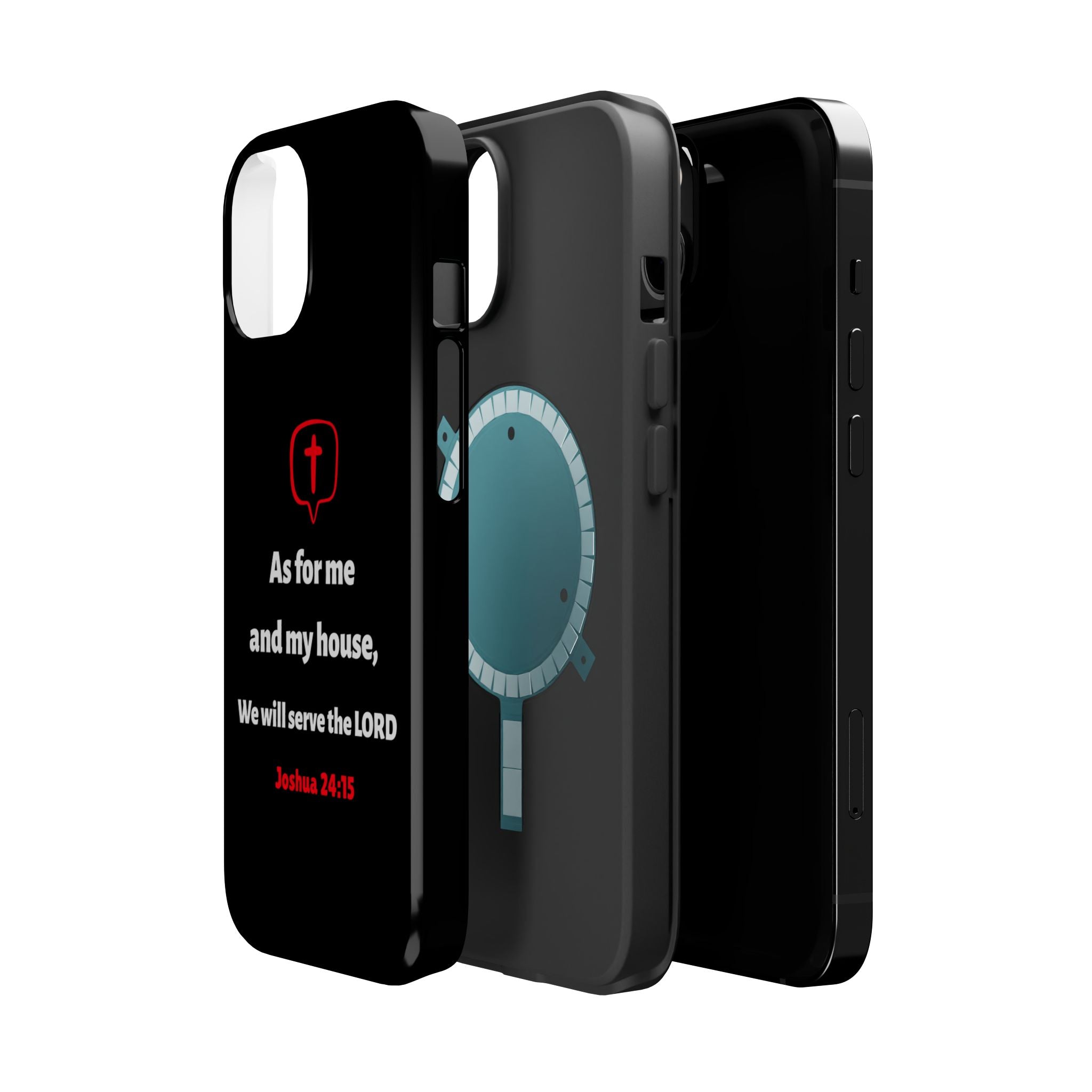Inspirational Phone Case with bible verse Joshua 24:15 | Custom Magnetic Tough Case for iPhone series, Bible Verse Gifts, Faith-Based Accessories for Christians, Unique Phone Cover