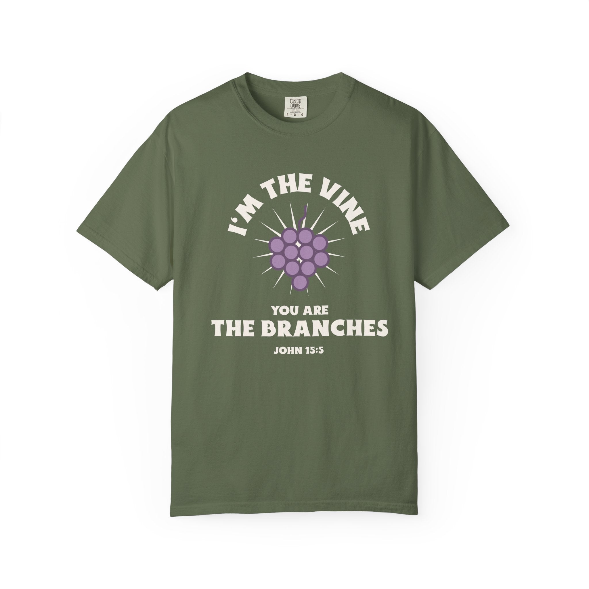 Christian T-shirt - Unisex Jersey Tee inspired by Bible Verse John 15:5