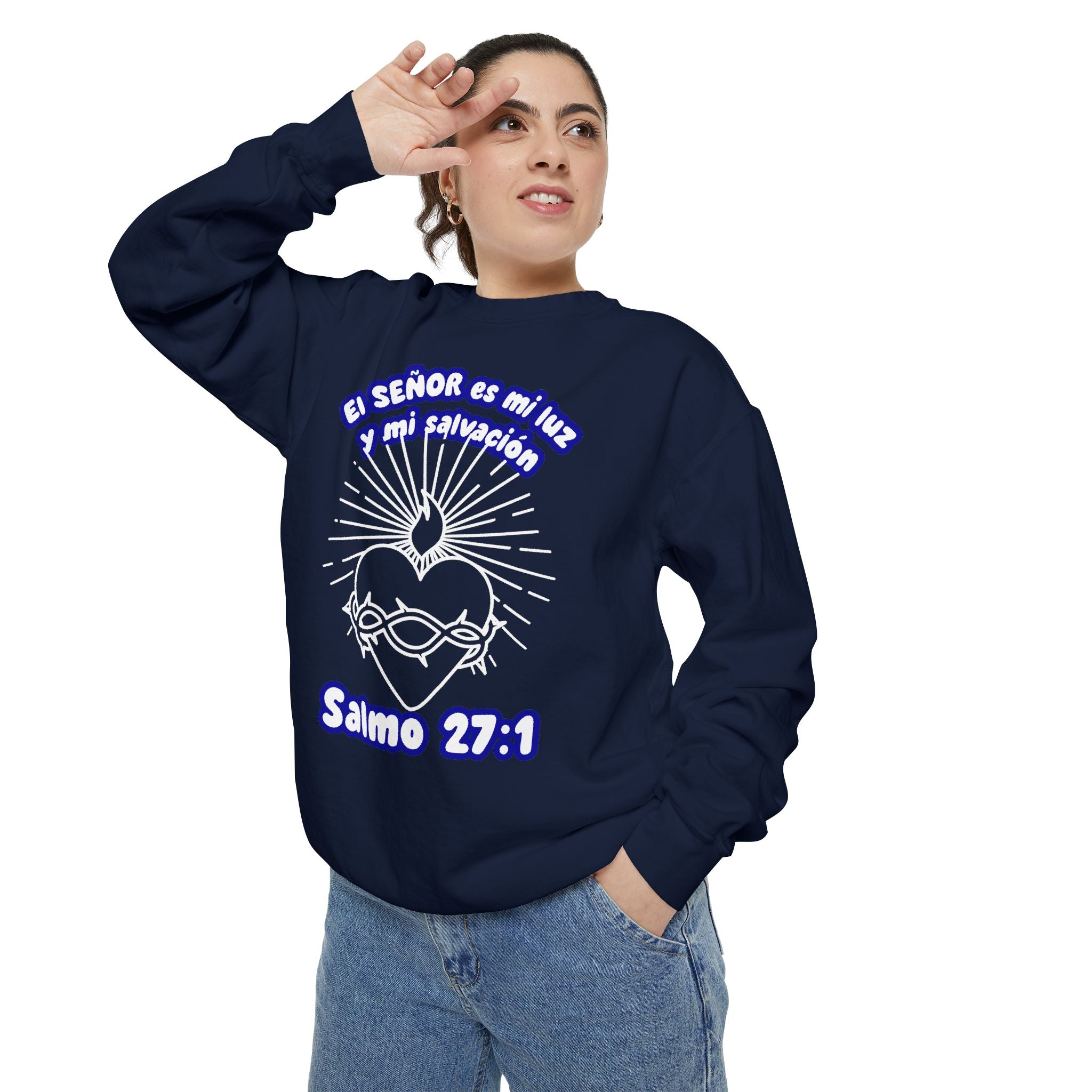 "El Señor es mi Luz y mi Salvación" – Sudadera Cristiana en Español - Sweatshirt for Her, HIm, Family.