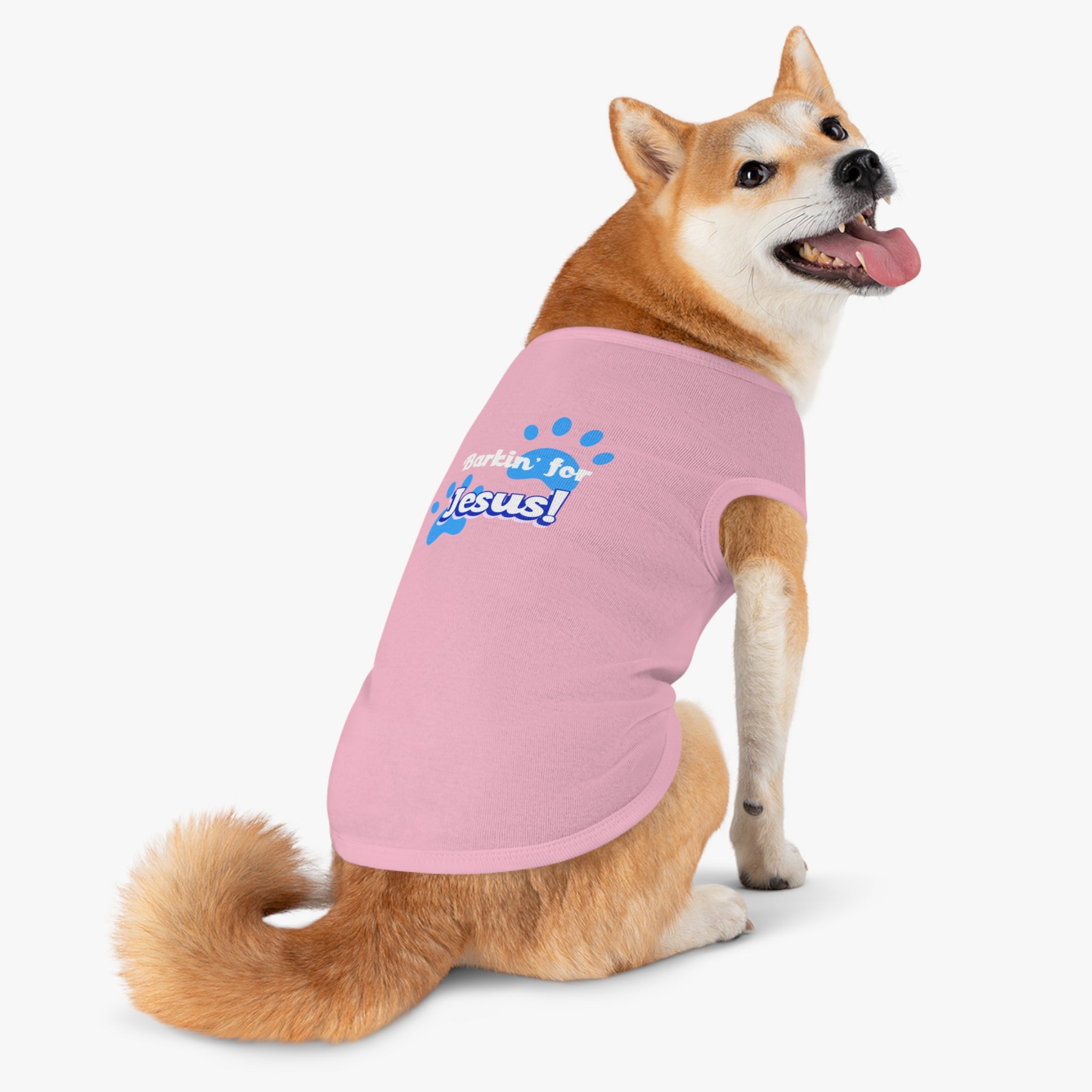 Copy of Barkin' for Jesus Pet Tank Top - Cute Dog Shirt, Christian Dog Apparel, Pet Gift for Dog Lovers, Funny Pet Clothes, Religious Dog Tank. [Personalization Available]