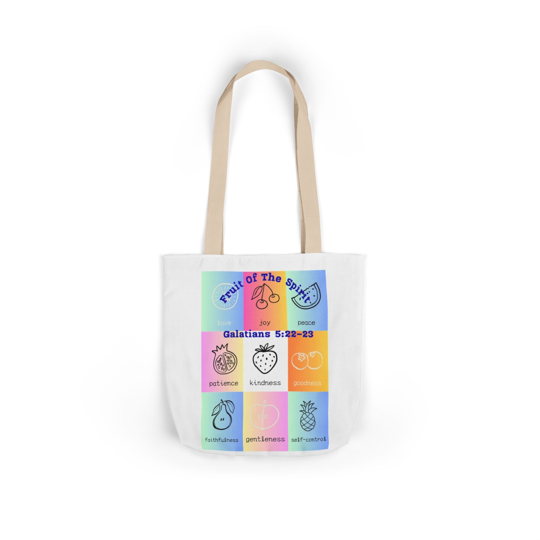 Colorful Inspirational Canvas Tote Bag with Stylish 5-Color Straps | Motivational Gift, Eco-Friendly, Grocery Bag, Teacher's Tote, Beach Bag