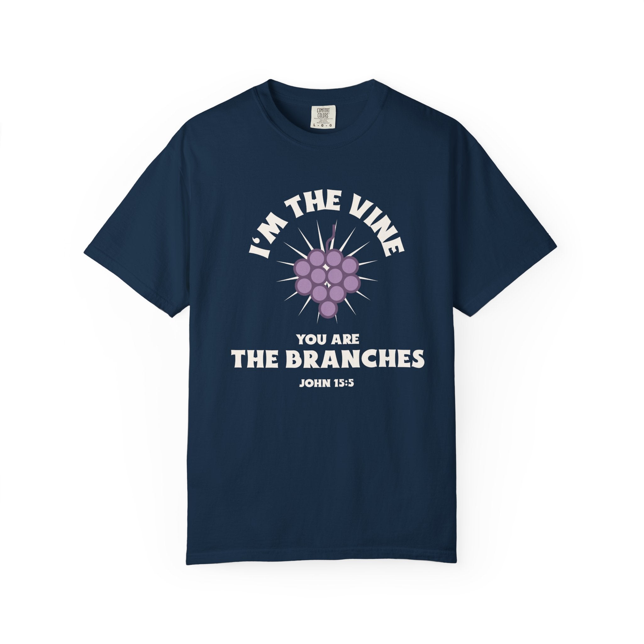 Christian T-shirt - Unisex Jersey Tee inspired by Bible Verse John 15:5