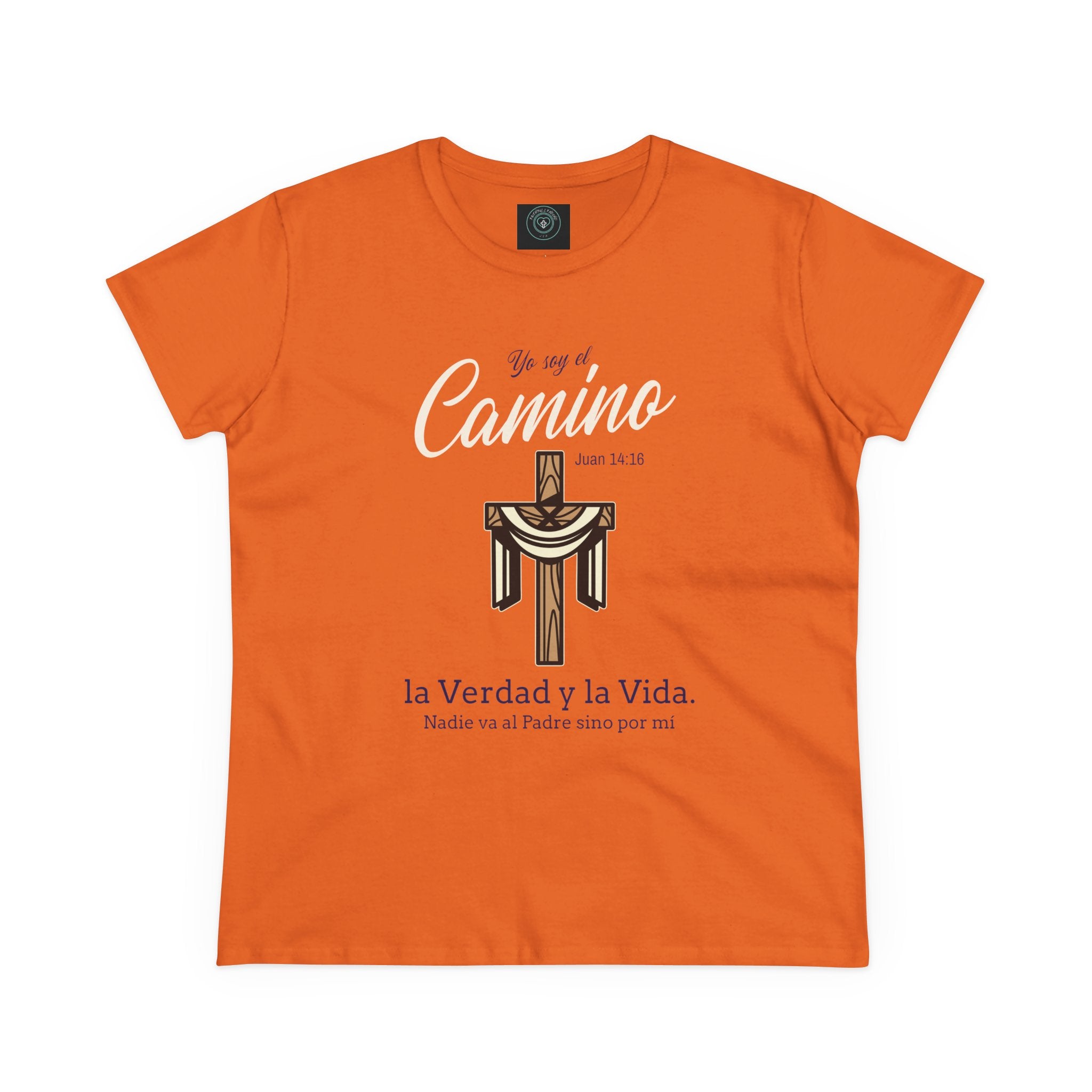 Women's Tee - "Yo soy el Camino, La Verdad y la Vida", Verso  biblico Juan 14:16 - Faithfully Hecho
