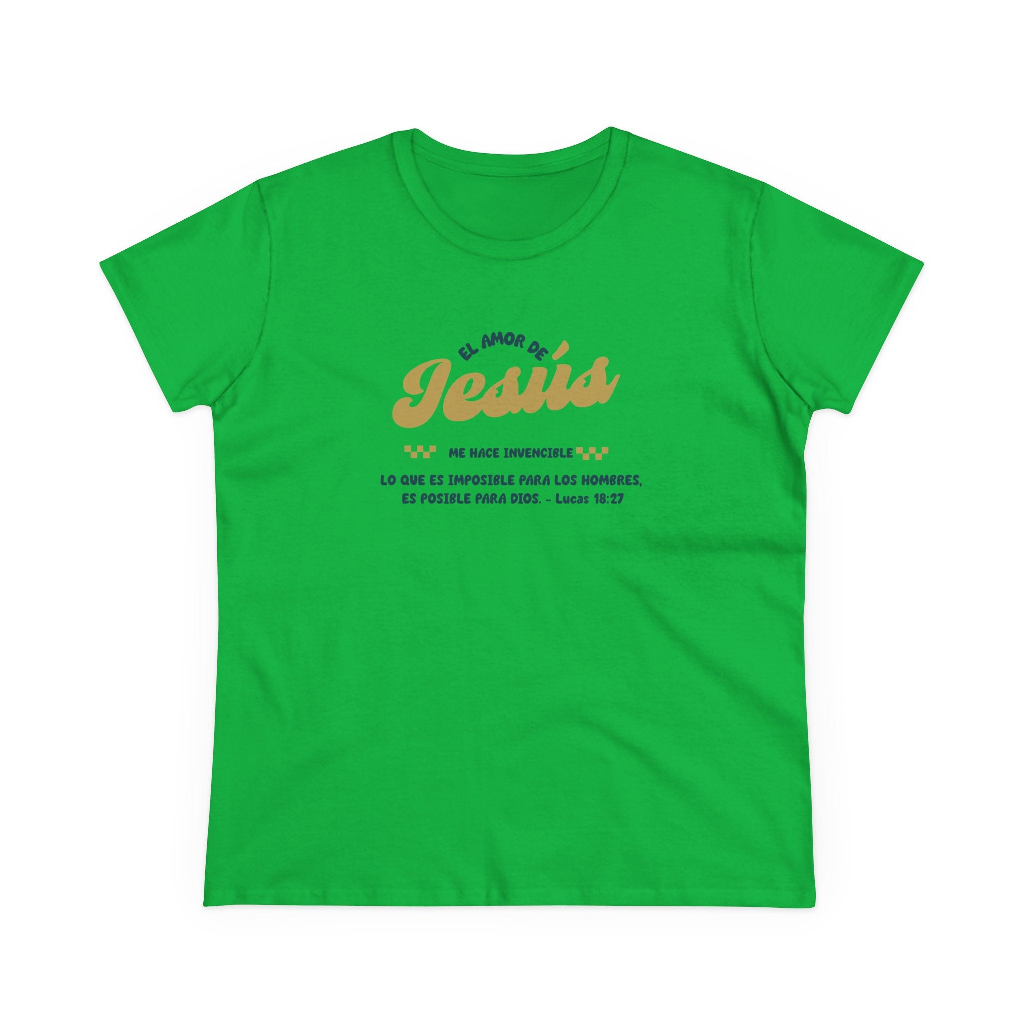 El Amor de Jesus Español Jesus Women's Tee, Casual Faith Shirt, Everyday Affirmation Top, Godly Girl Mujer de Dios graphic Tee, Gift for Her