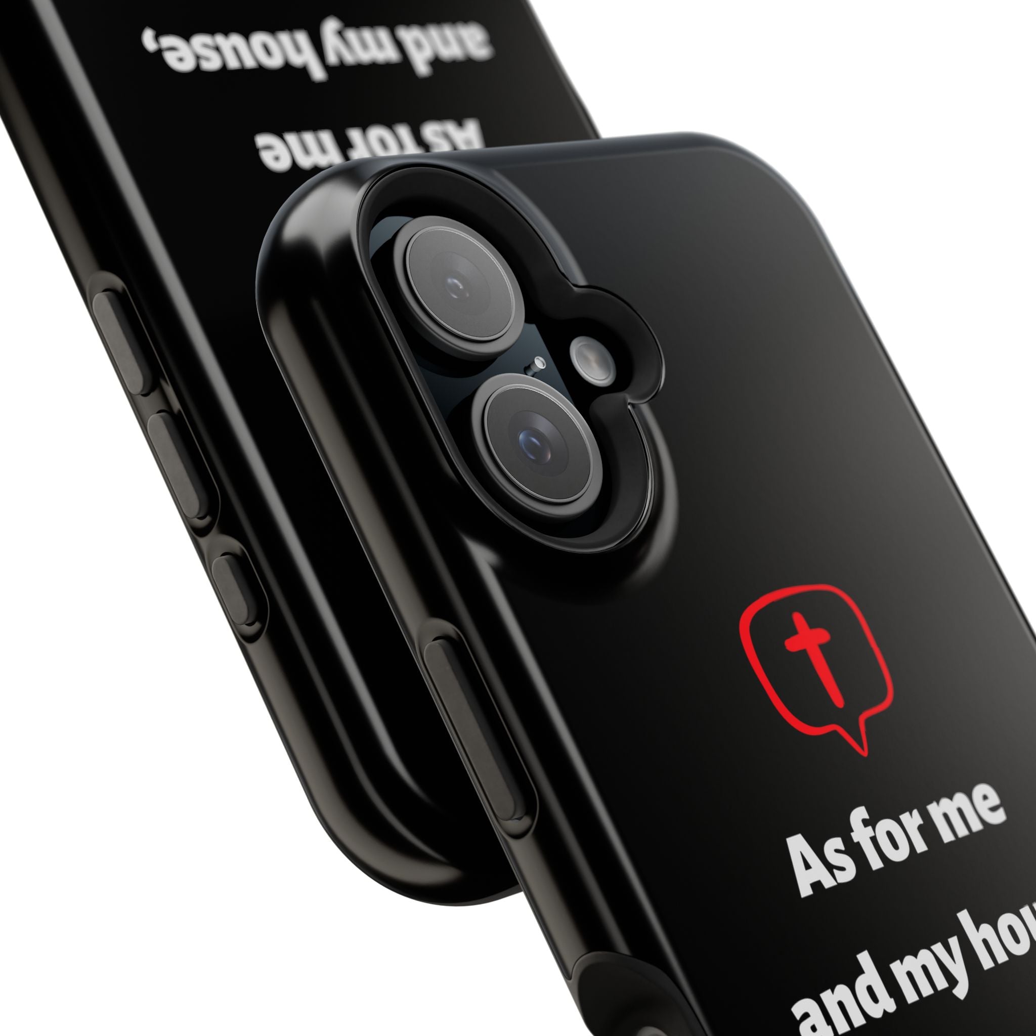 Inspirational Phone Case with bible verse Joshua 24:15 | Custom Magnetic Tough Case for iPhone series, Bible Verse Gifts, Faith-Based Accessories for Christians, Unique Phone Cover