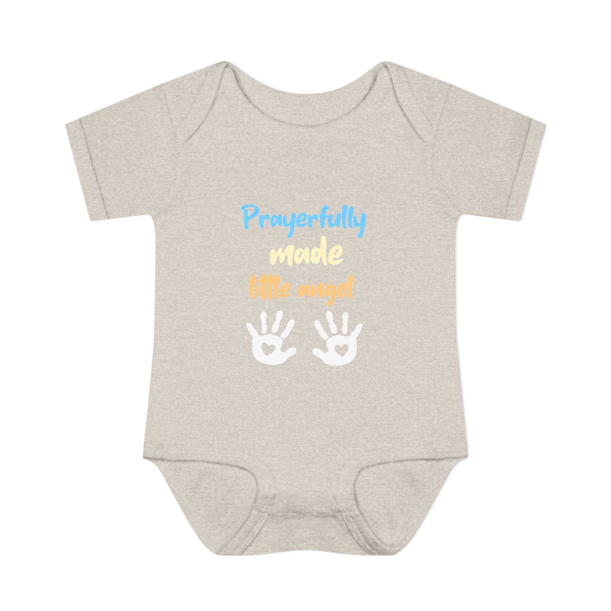 Prayerfully made Infant Bodysuit, Cute Baby Outfit, Baby Shower Gift Girl or Boy, Newborn Clothes, Christian Baby Apparel