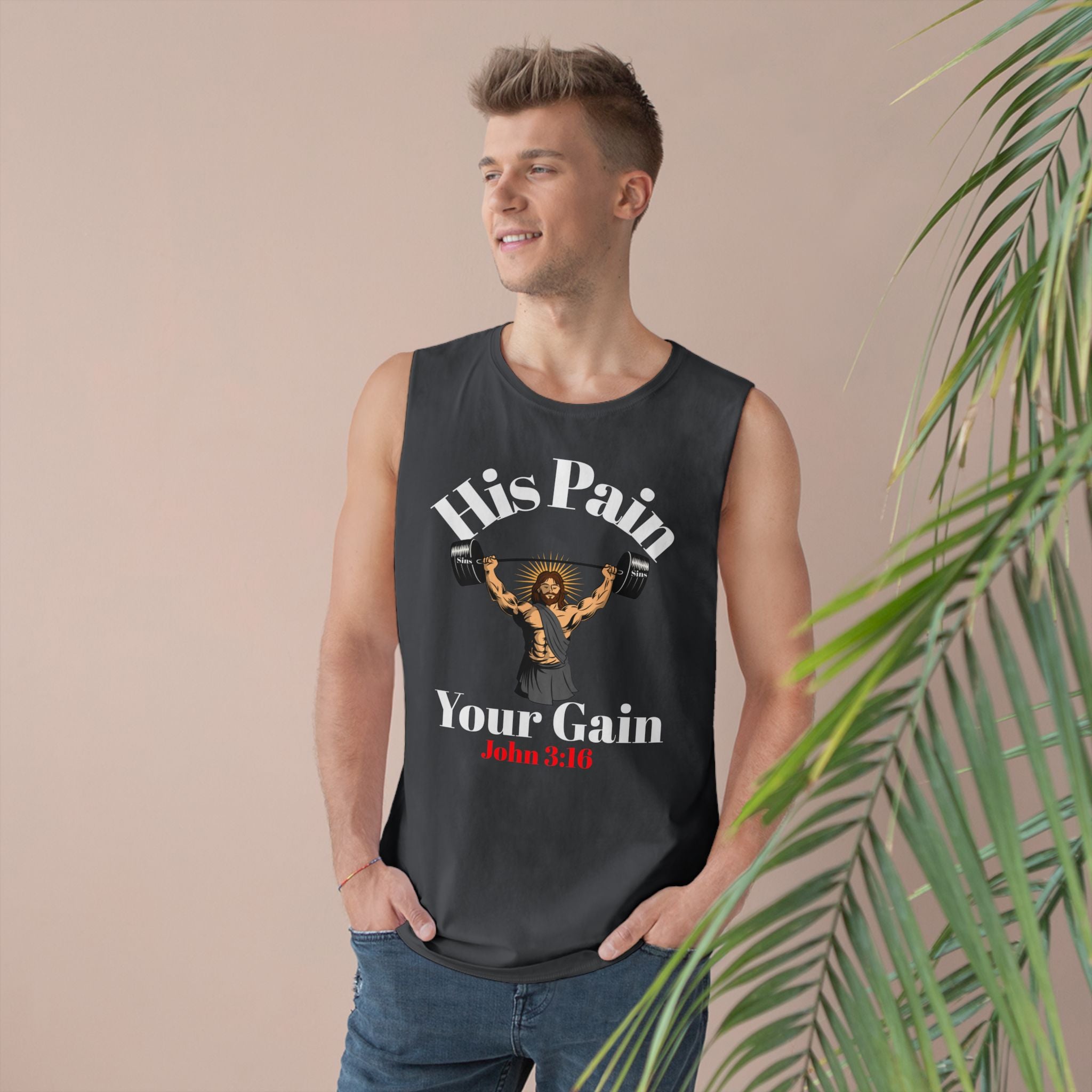 Unisex Workout Tank Top with Motivational Christian Faith Quote, Fitness Top, Gym Wear, Attire, Casual Summer Wear