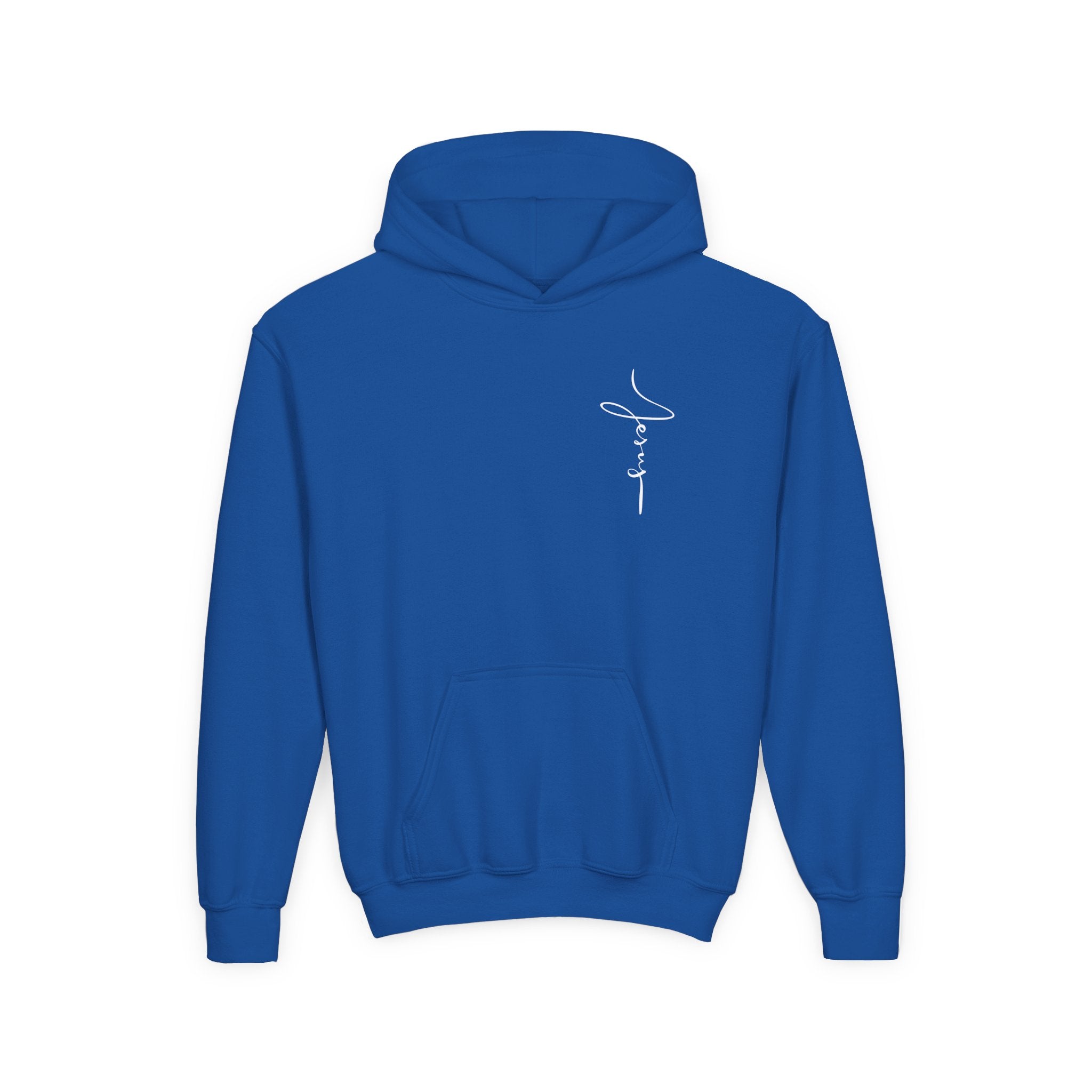 Jesus Got My Back Youth Hoodie - Heavy Blend Sweatshirt - Faith Christian values