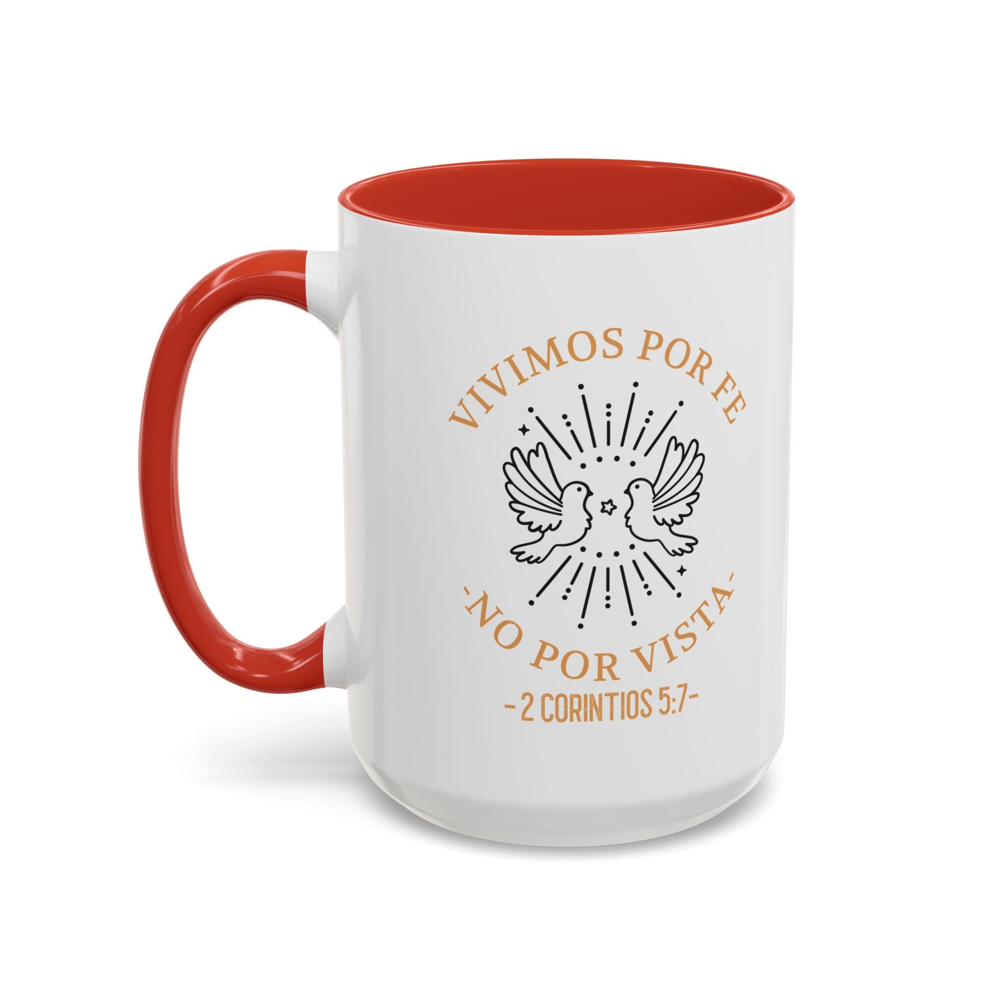 Coffee Mug Cristianos -  "Vivimos por Fe no por Vista" Taza de Cafe Fe Religiosa 11oz/15oz