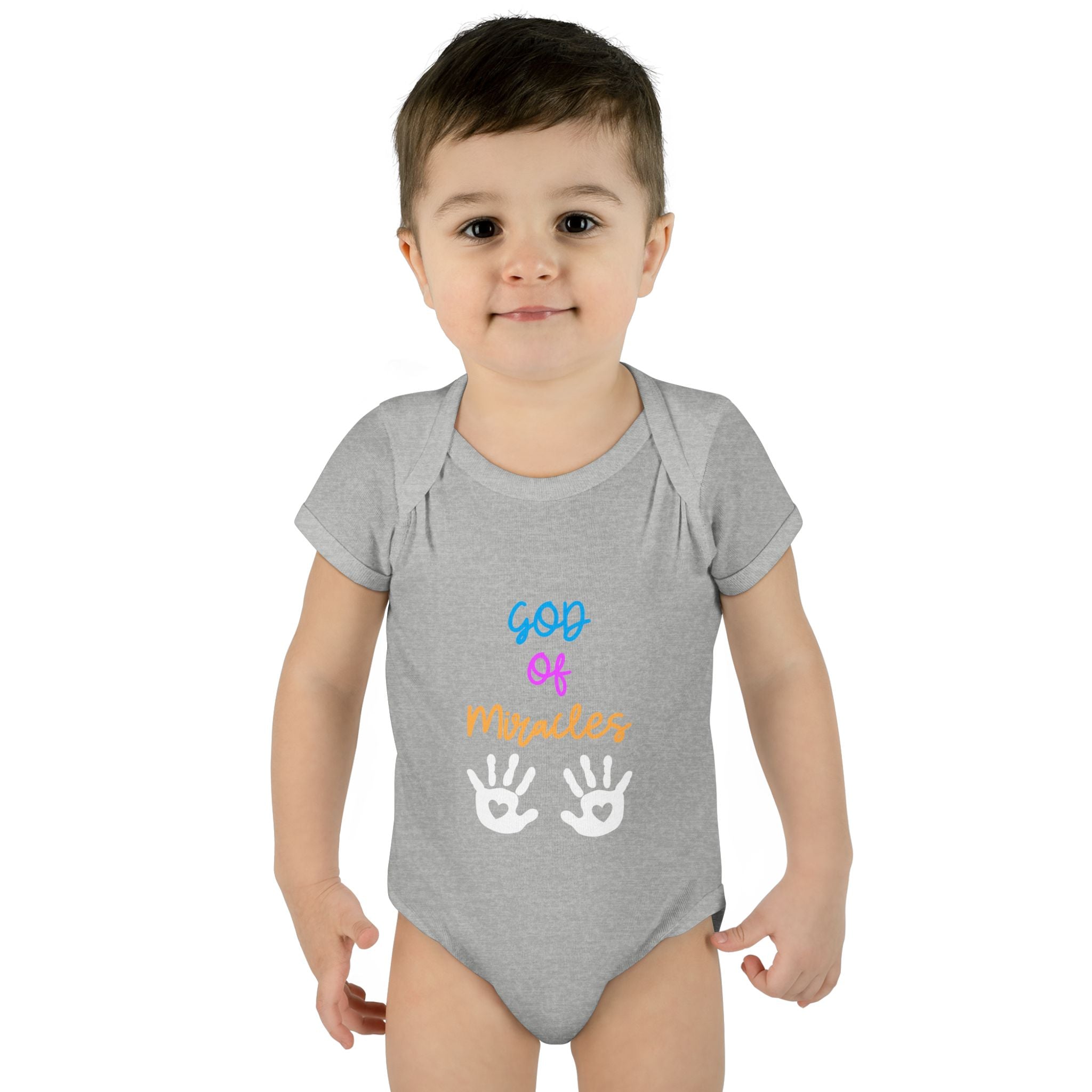 God of Miracles Infant Bodysuit, Cute Baby Outfit, Baby Shower Gift Girl or boy, Newborn Clothes, Christian Baby Apparel