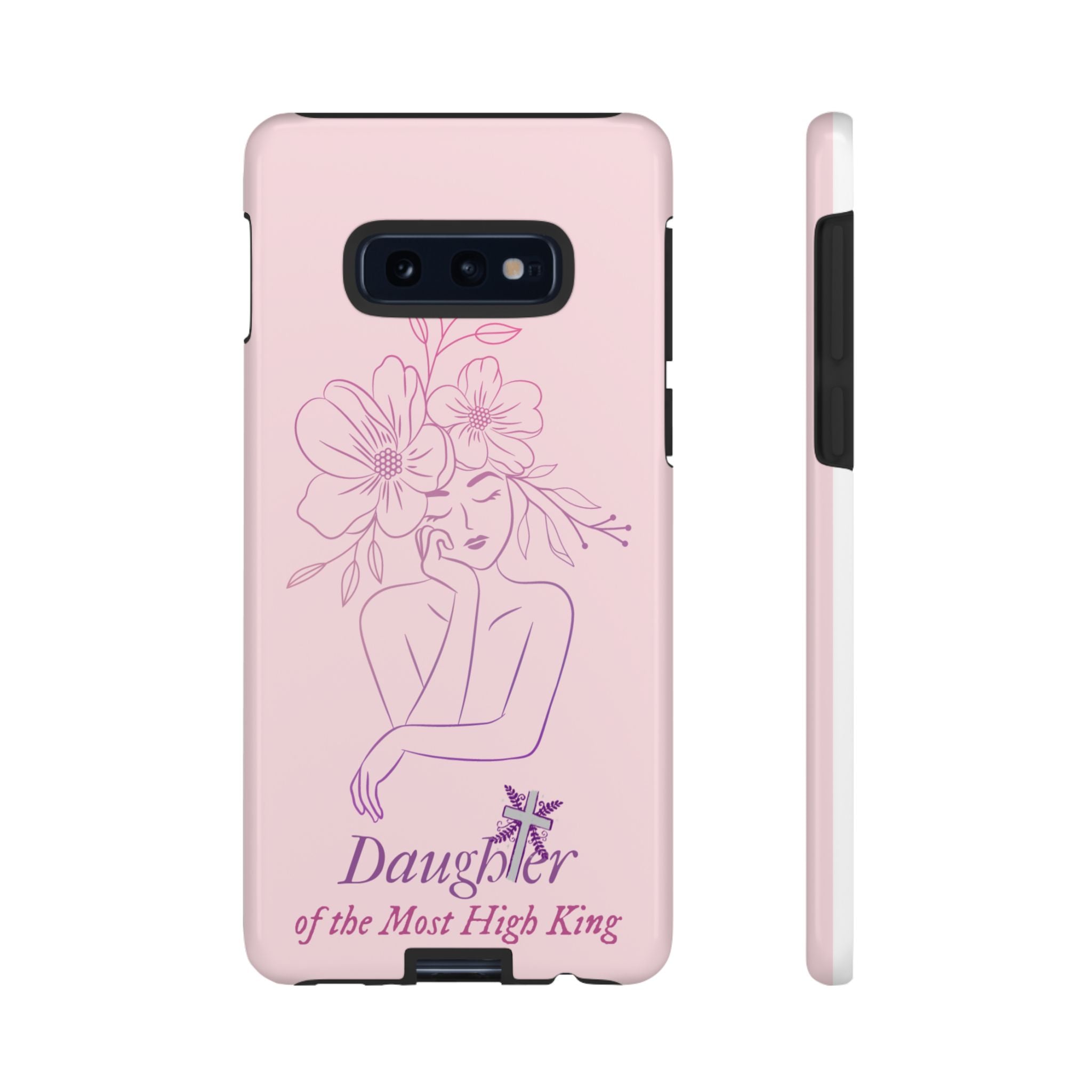 Samsung phone case is perfect for Christian women, Daughter of God, Inspirational Tech Accessory for Samsung Series, Gift for Christians Cristianos Purple, Lilac color.