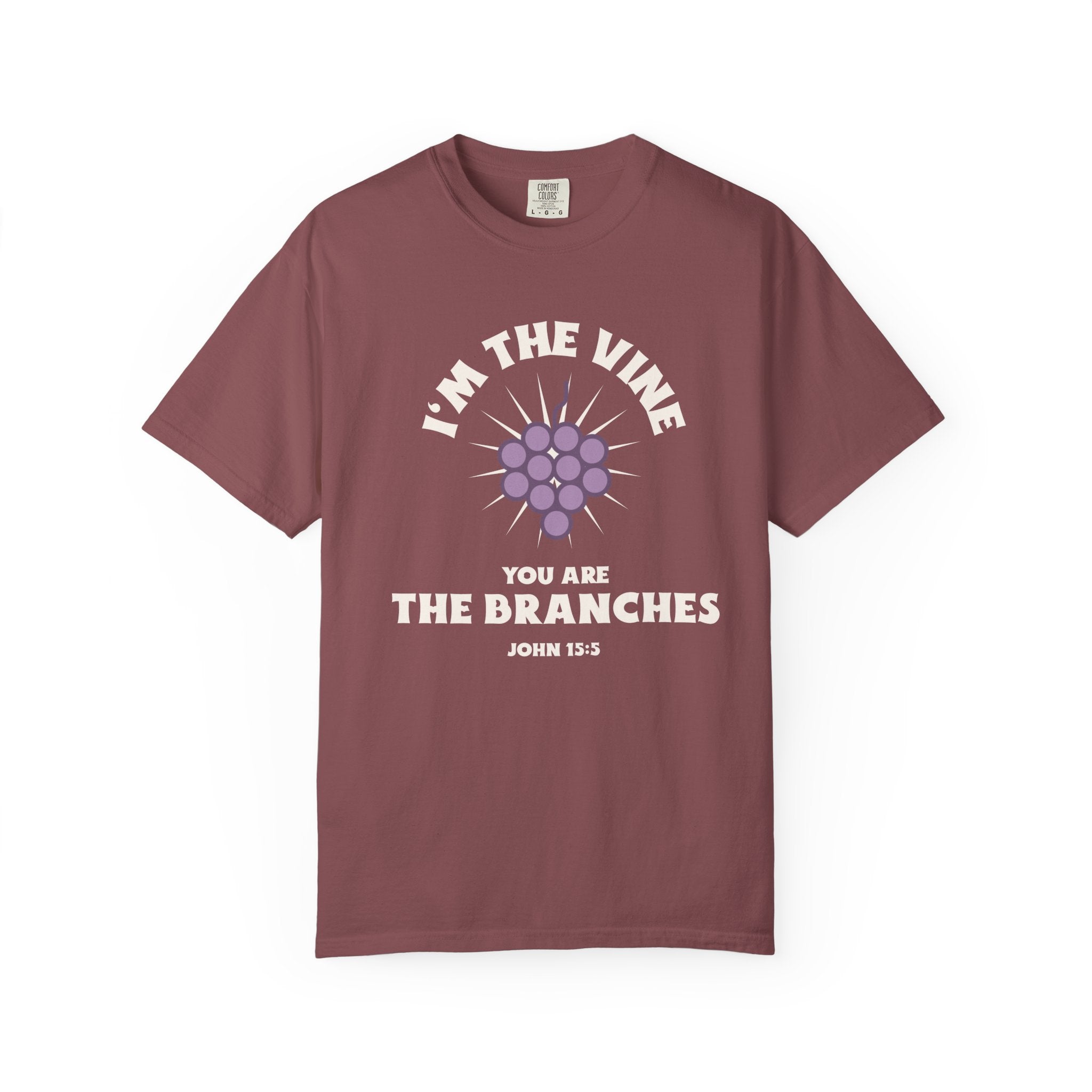 Christian T-shirt - Unisex Jersey Tee inspired by Bible Verse John 15:5
